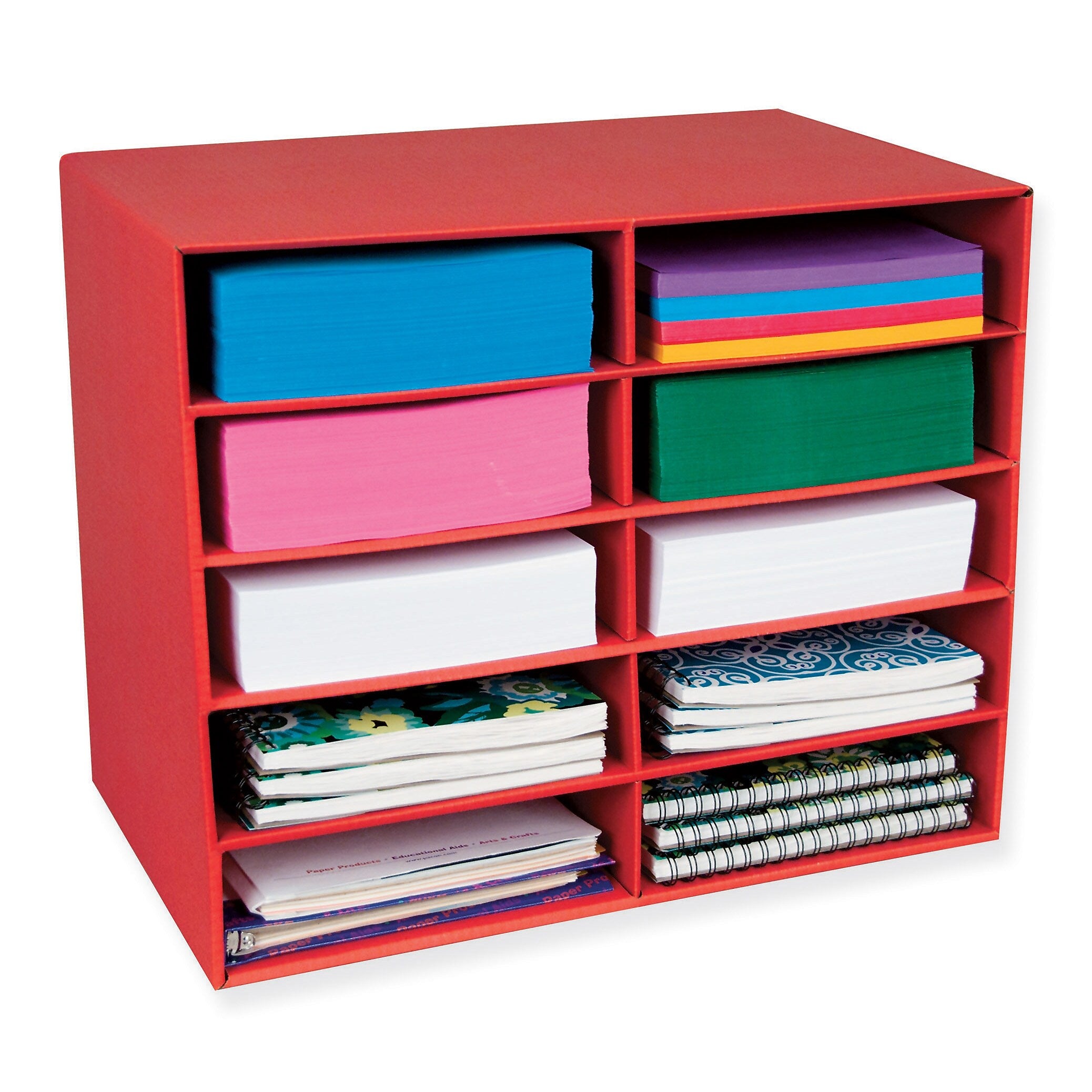 Pacon Classroom Keepers 10-Shelf Organizer, Corrugated Cardboard, 17