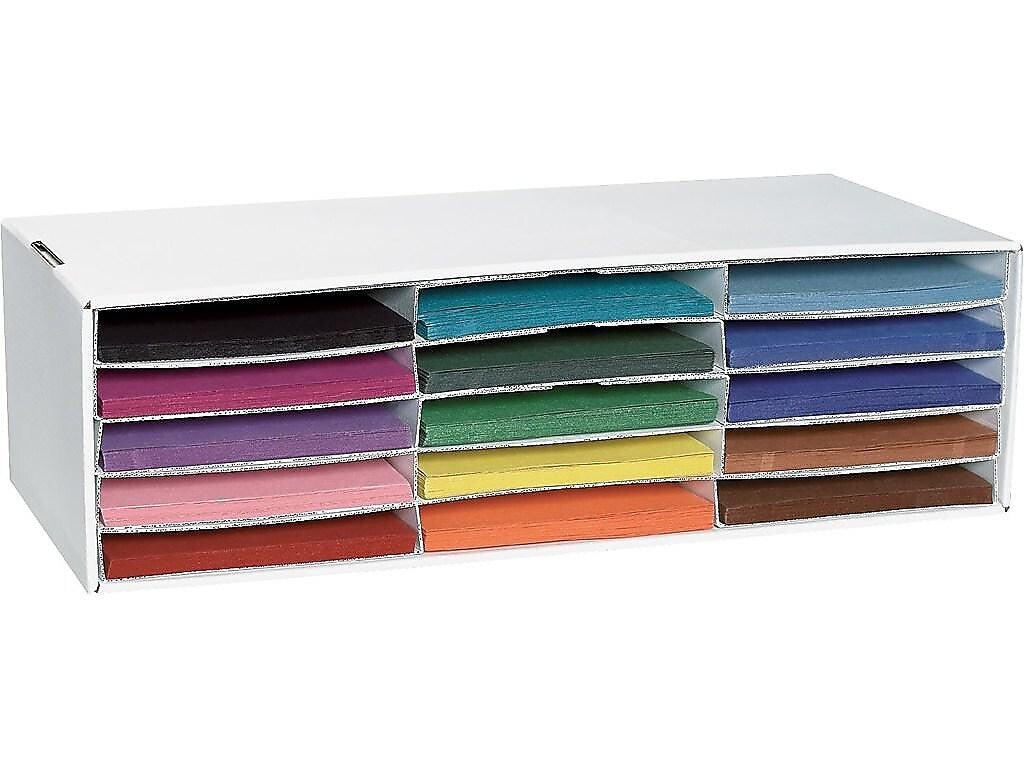 Pacon Classroom Keepers Stackable Cardboard File Organizer, 12.88
