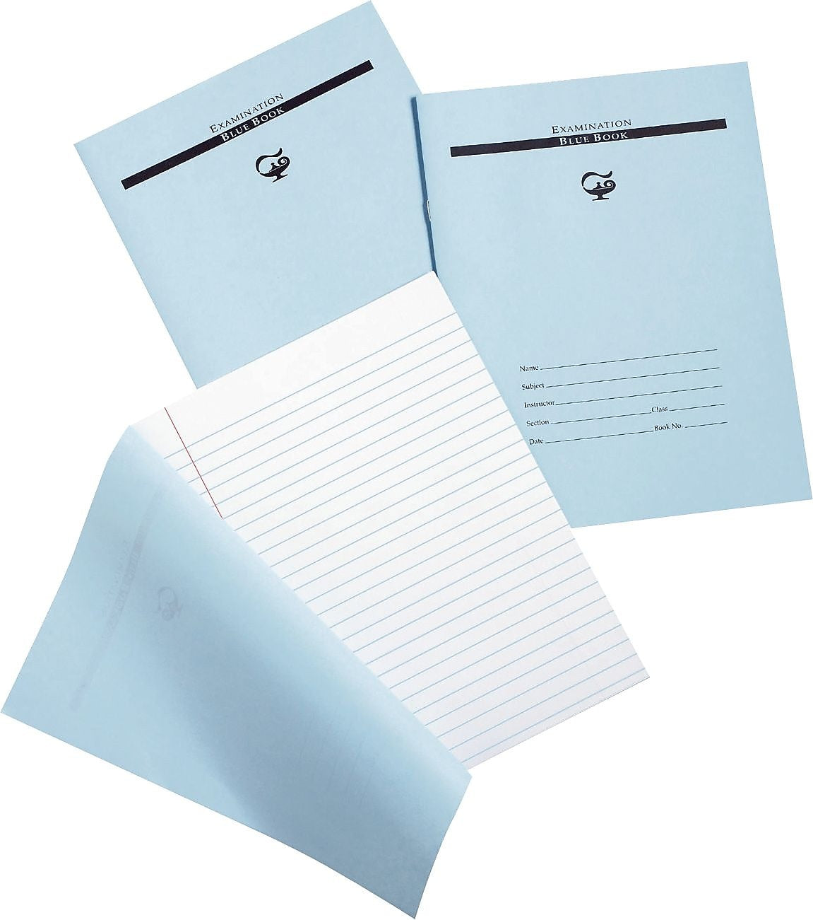 Pacon Corporation Examination Books, 4 Sheets/8 Pages, Wide Ride, Blue Cover, 7