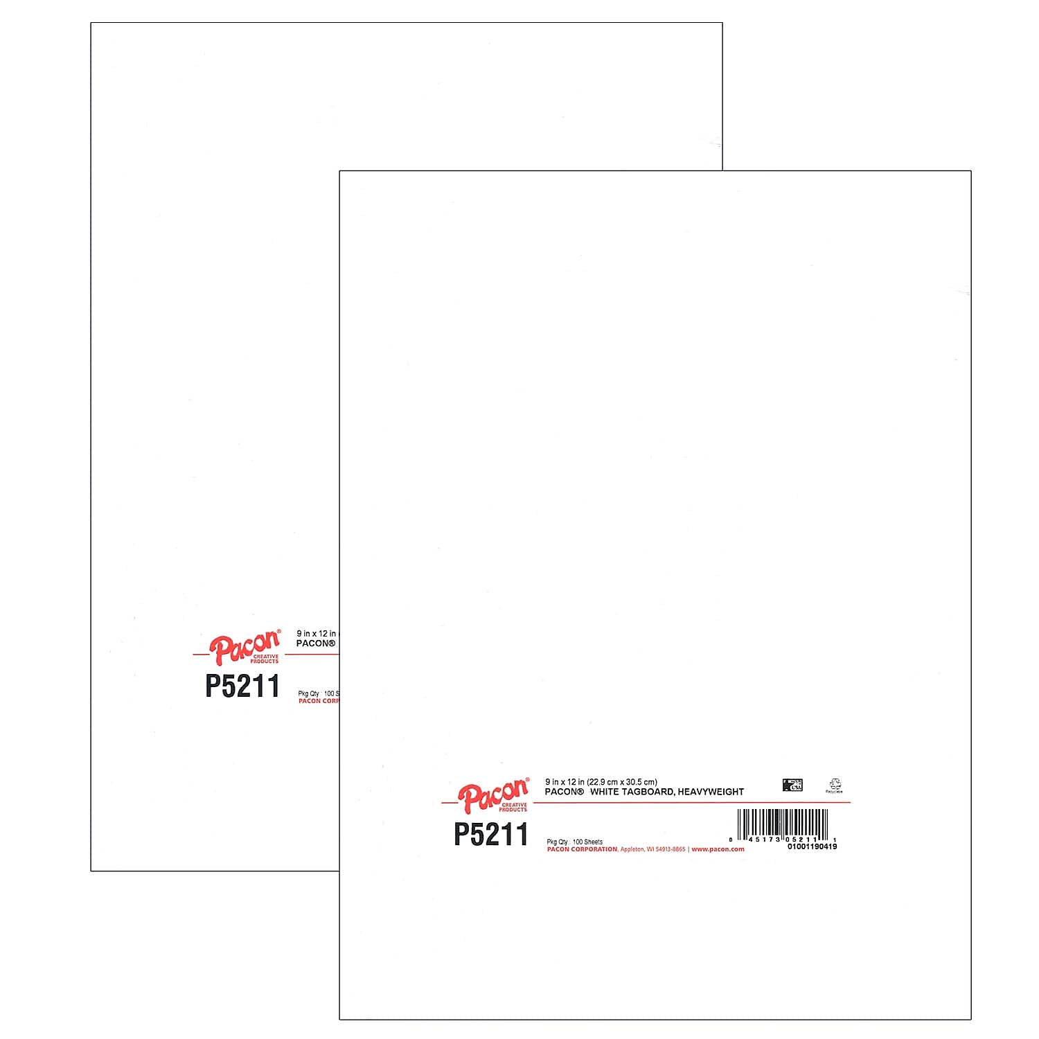 Pacon Heavyweight Tagboard, White, 9