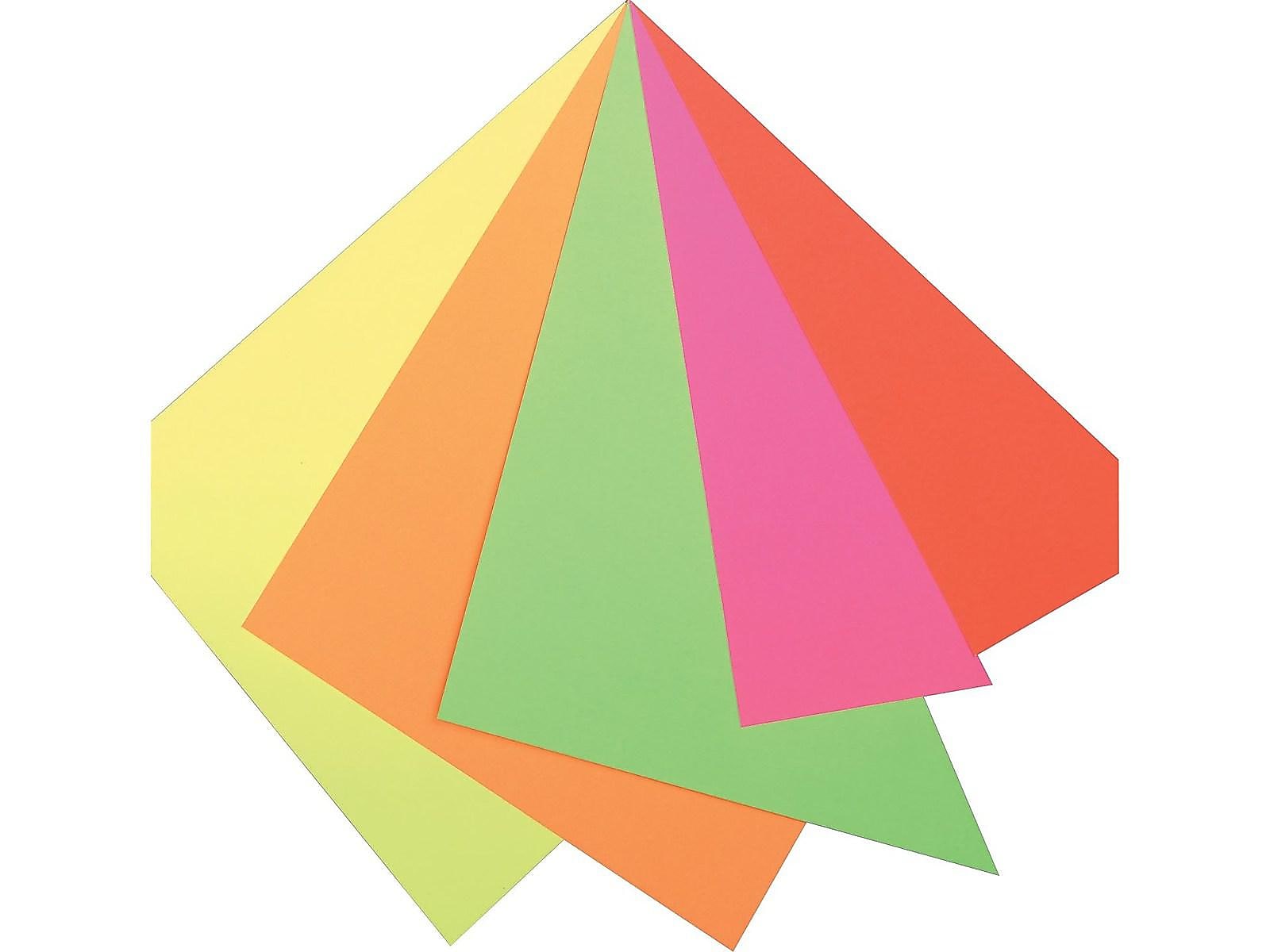 Pacon Neon Poster Boards, 2.5' x 2', Assorted Colors, 25/Carton