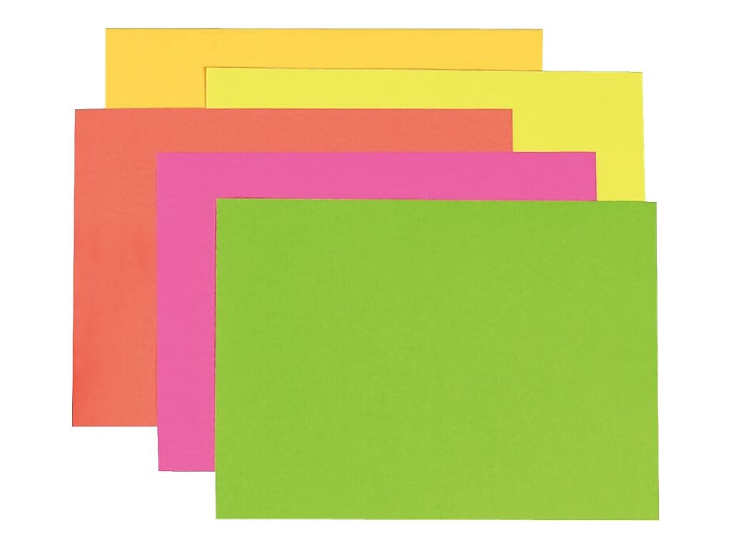 Pacon Neon Poster Boards, 2.5' x 2', Assorted Colors, 25/Carton