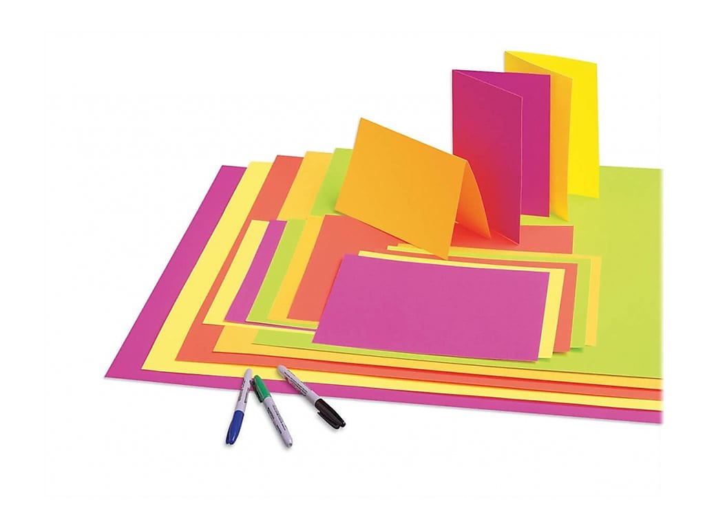 Pacon Neon Poster Boards, 2.5' x 2', Assorted Colors, 25/Carton