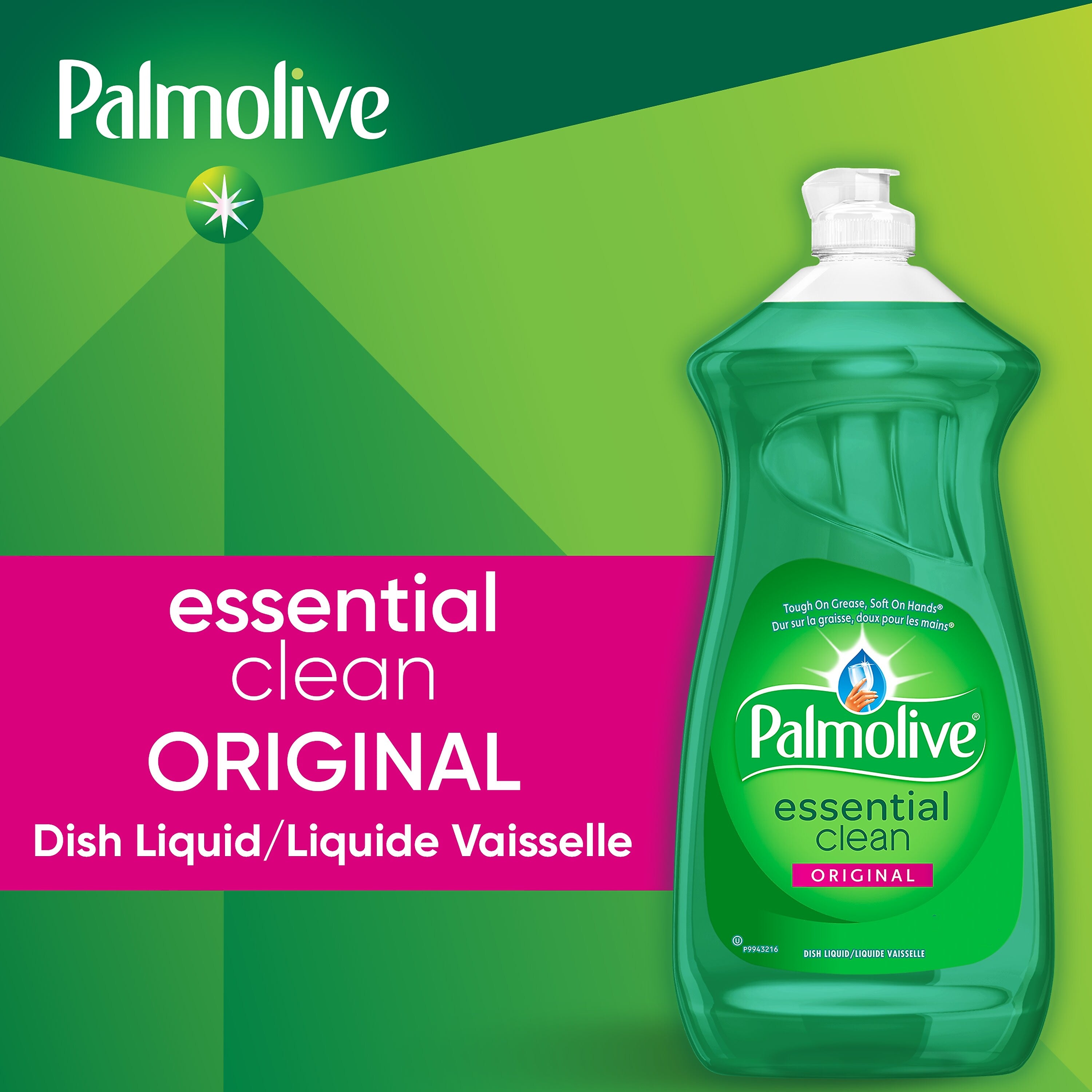 Palmolive Essential Clean Liquid Dish Soap, Original Scent, 28 oz., 9/Carton