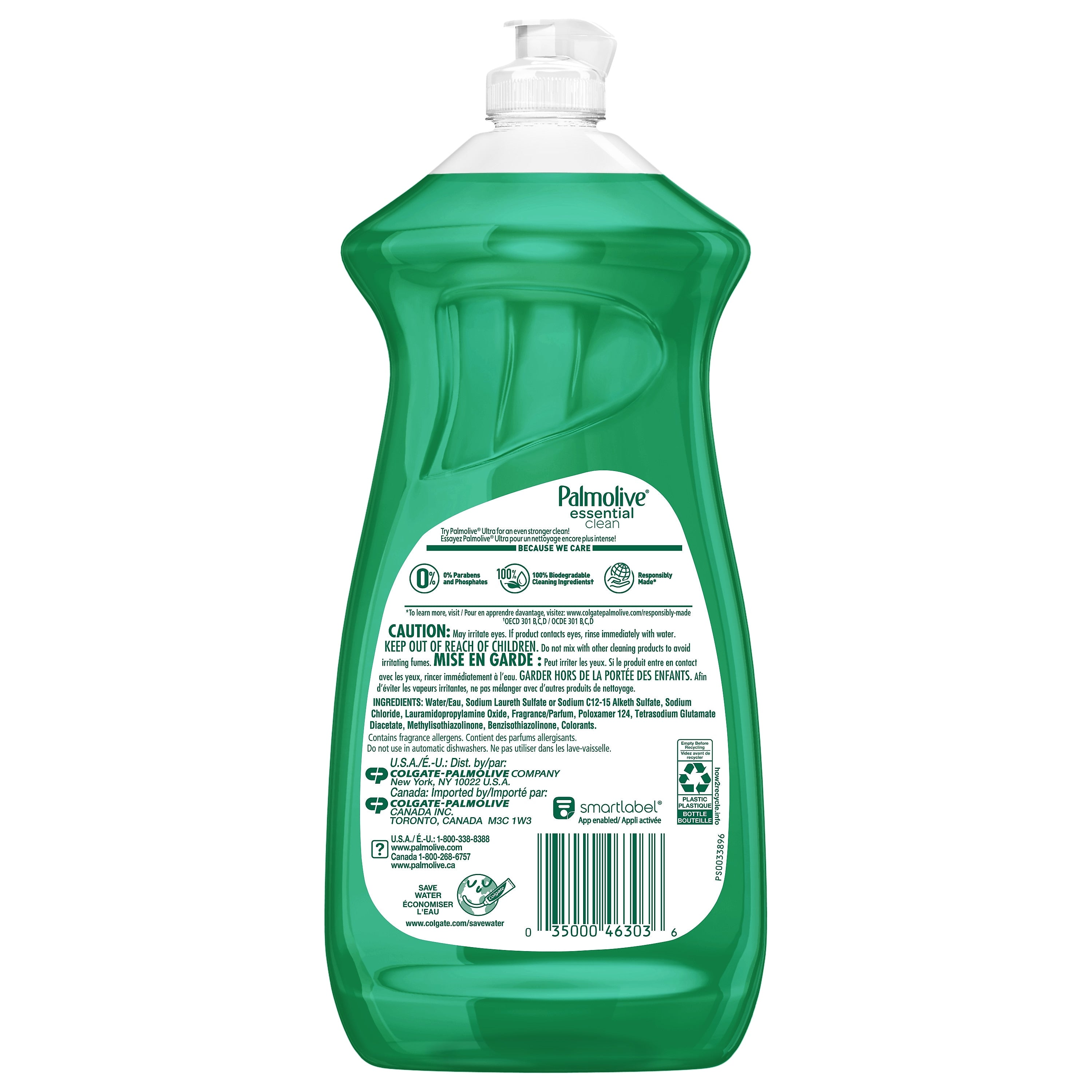 Palmolive Essential Clean Liquid Dish Soap, Original Scent, 28 oz., 9/Carton