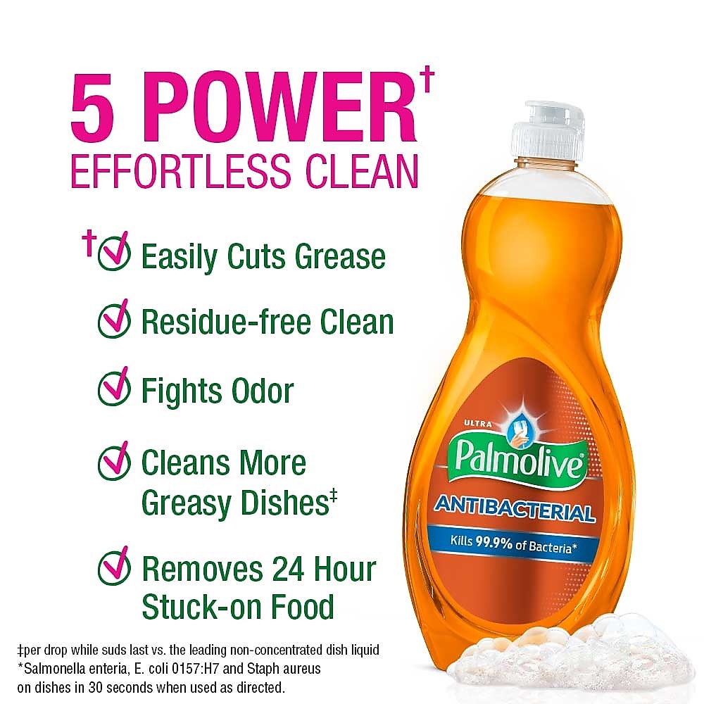 Palmolive Ultra Antibacterial Antibacterial Liquid Dish Soap, Orange, 20 oz.