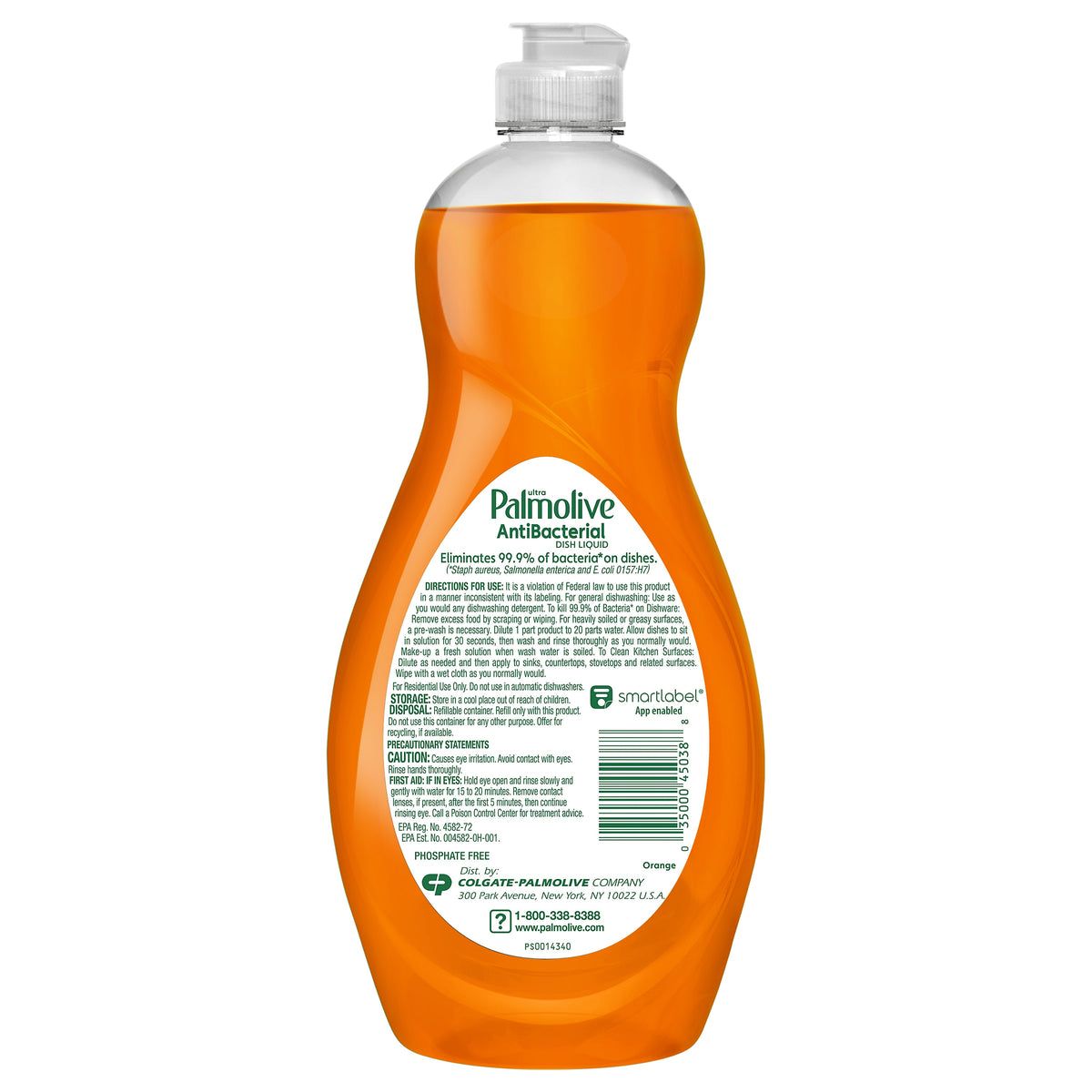 Palmolive Ultra Antibacterial Liquid Dish Soap, Orange, 20 oz.