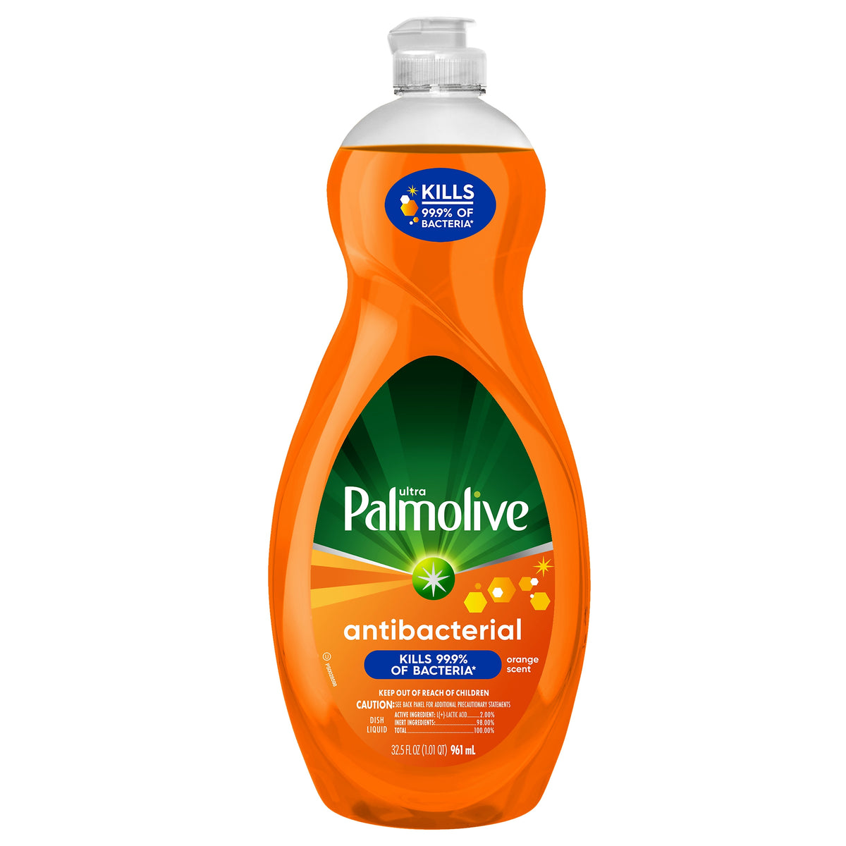 Palmolive Ultra Antibacterial Liquid Dish Soap, Orange, 32.5 oz.