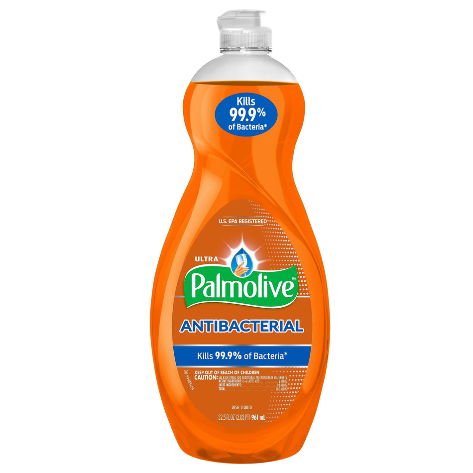 Palmolive Ultra Antibacterial Liquid Dish Soap, Orange, 32.5 oz.