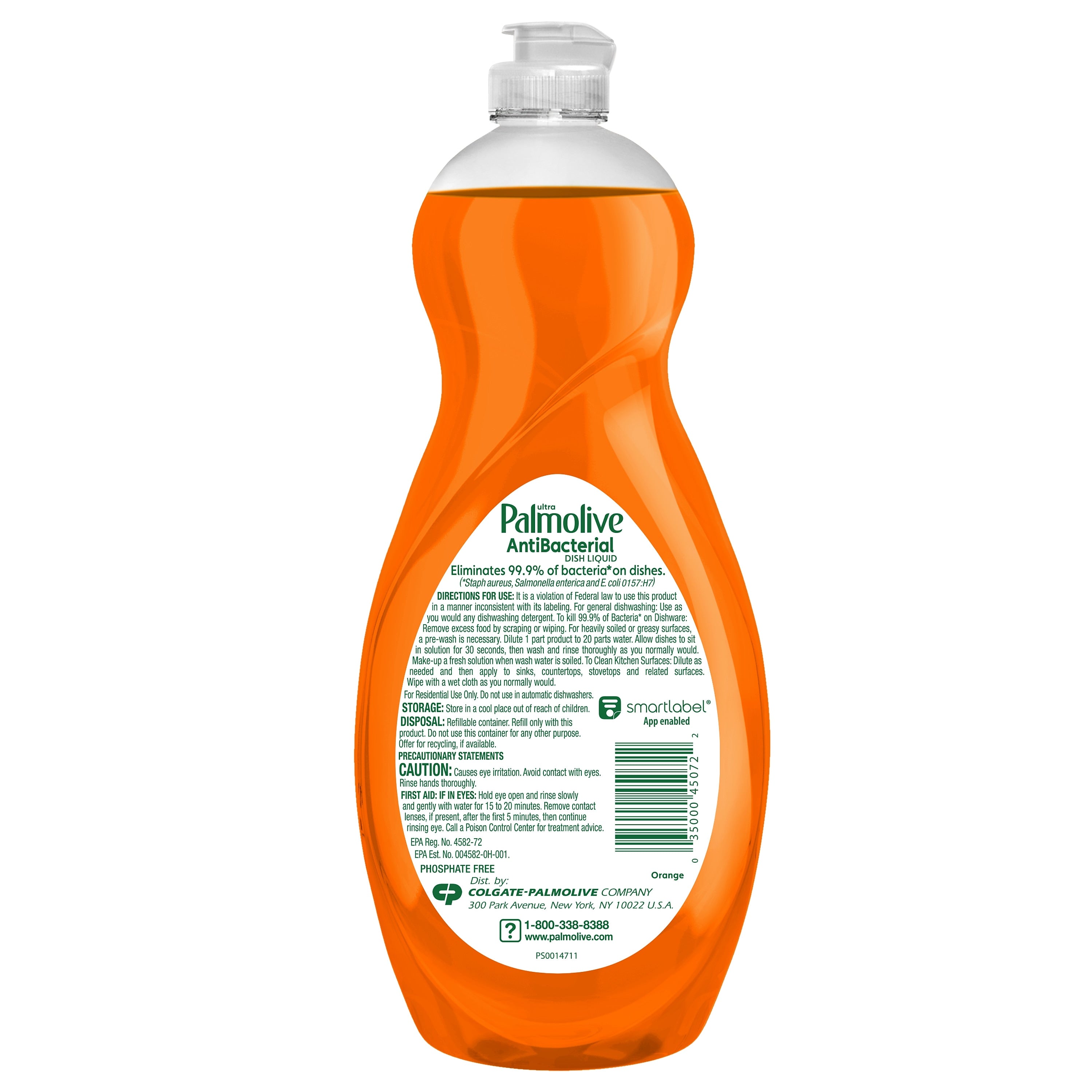 Palmolive Ultra Antibacterial Liquid Dish Soap, Orange, 32.5 oz.