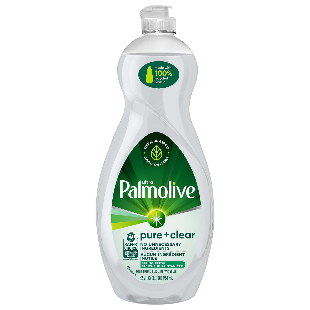 Palmolive Ultra Pure + Clear Liquid Dish Soap, Clean, 32.5 oz.