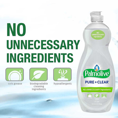 Palmolive Ultra Pure + Clear Liquid Dish Soap, Clean, 32.5 oz.