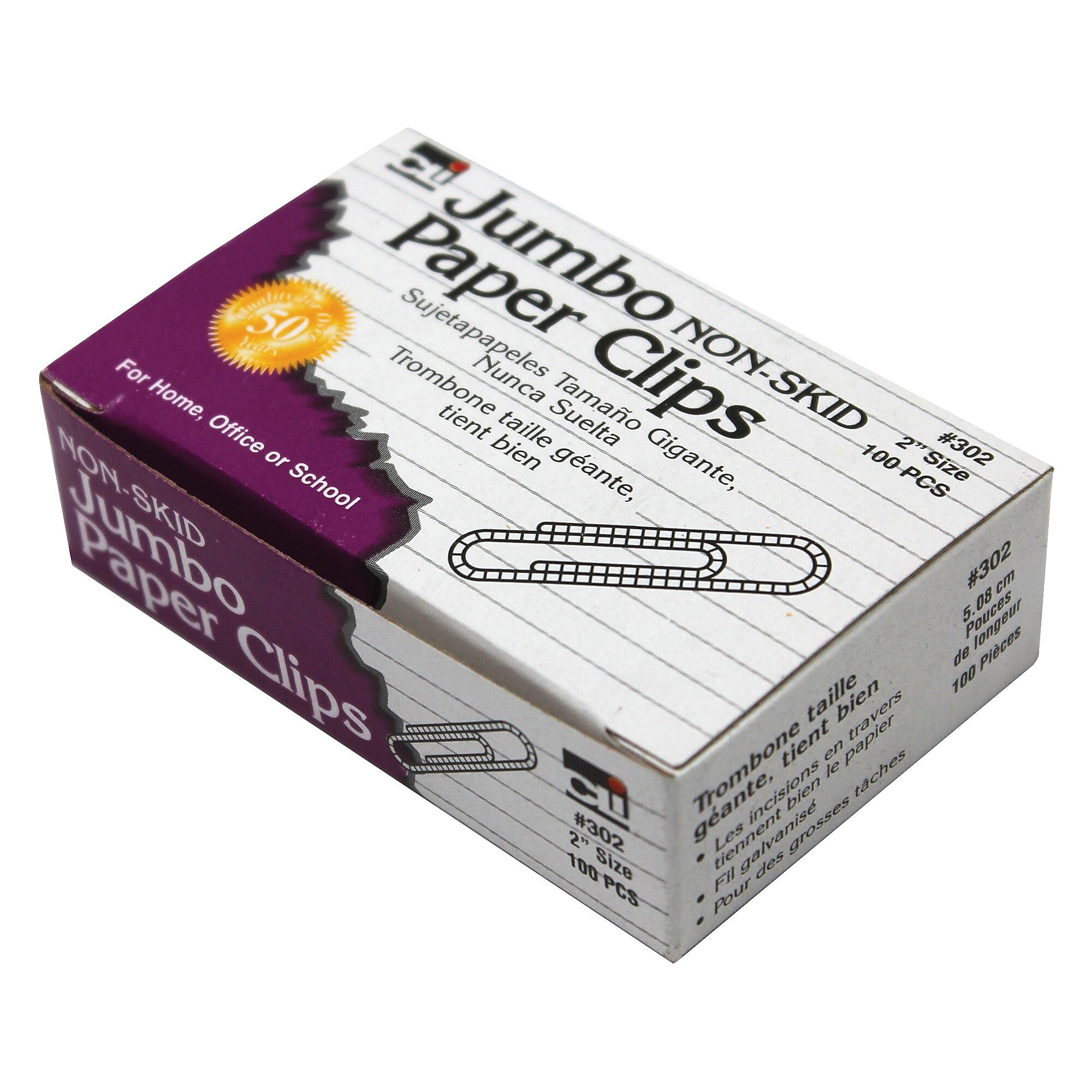 PAPER CLIPS JUMBO 10PK NONSKID
