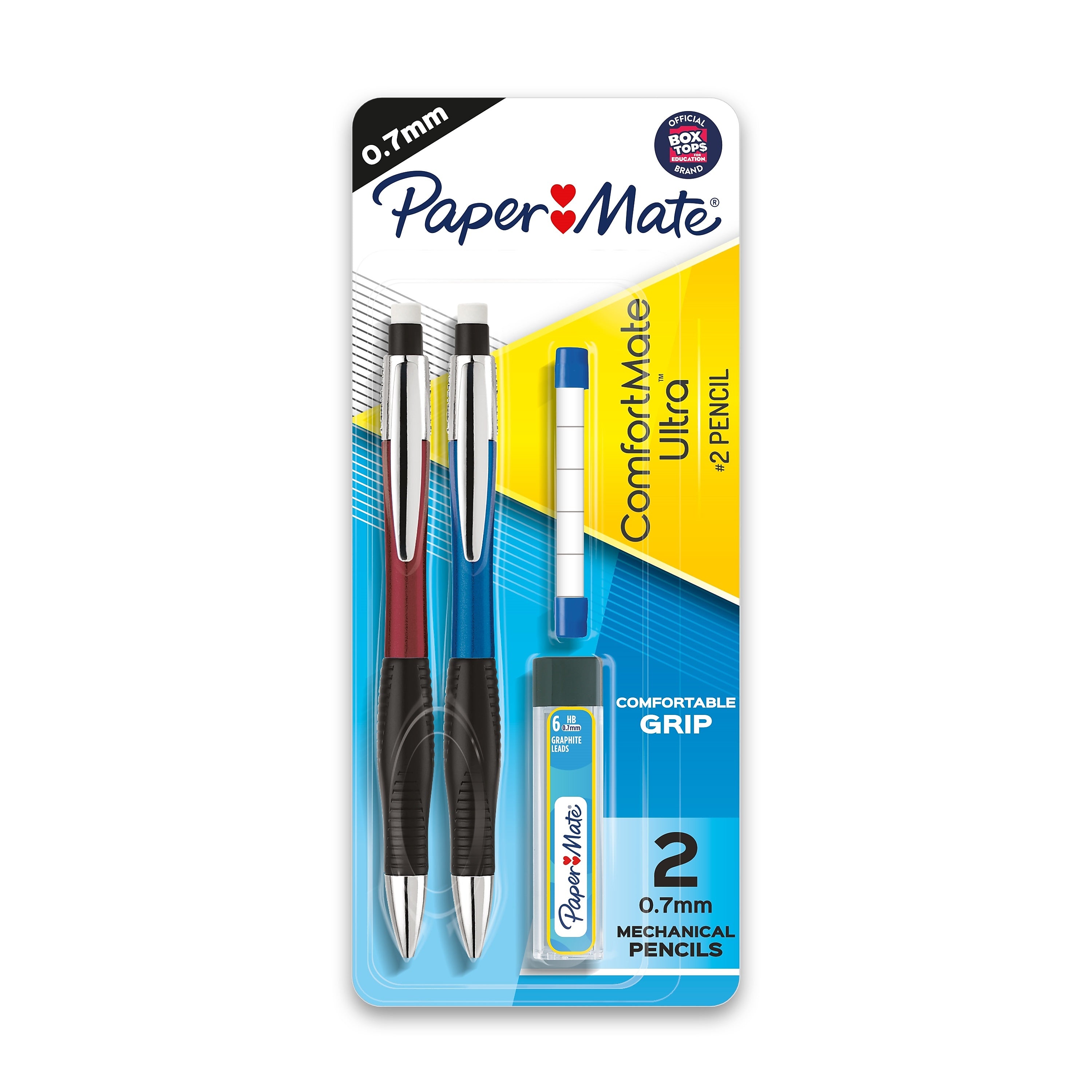 Paper Mate ComfortMate Ultra Mechanical Pencil, 0.7mm, #2 Medium Lead, 2/Pack