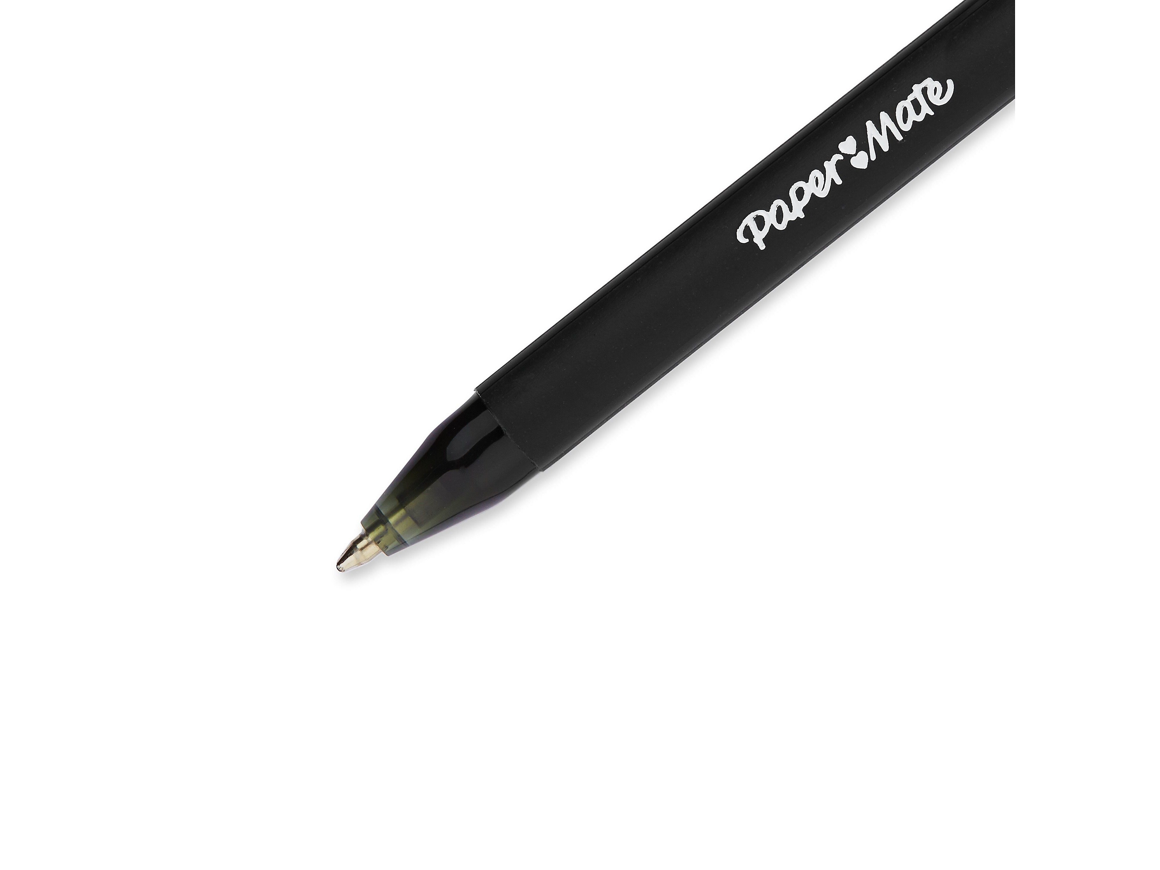 Paper Mate ComfortMate Ultra Retractable Ballpoint Pen, Fine Point, Black Ink, Dozen