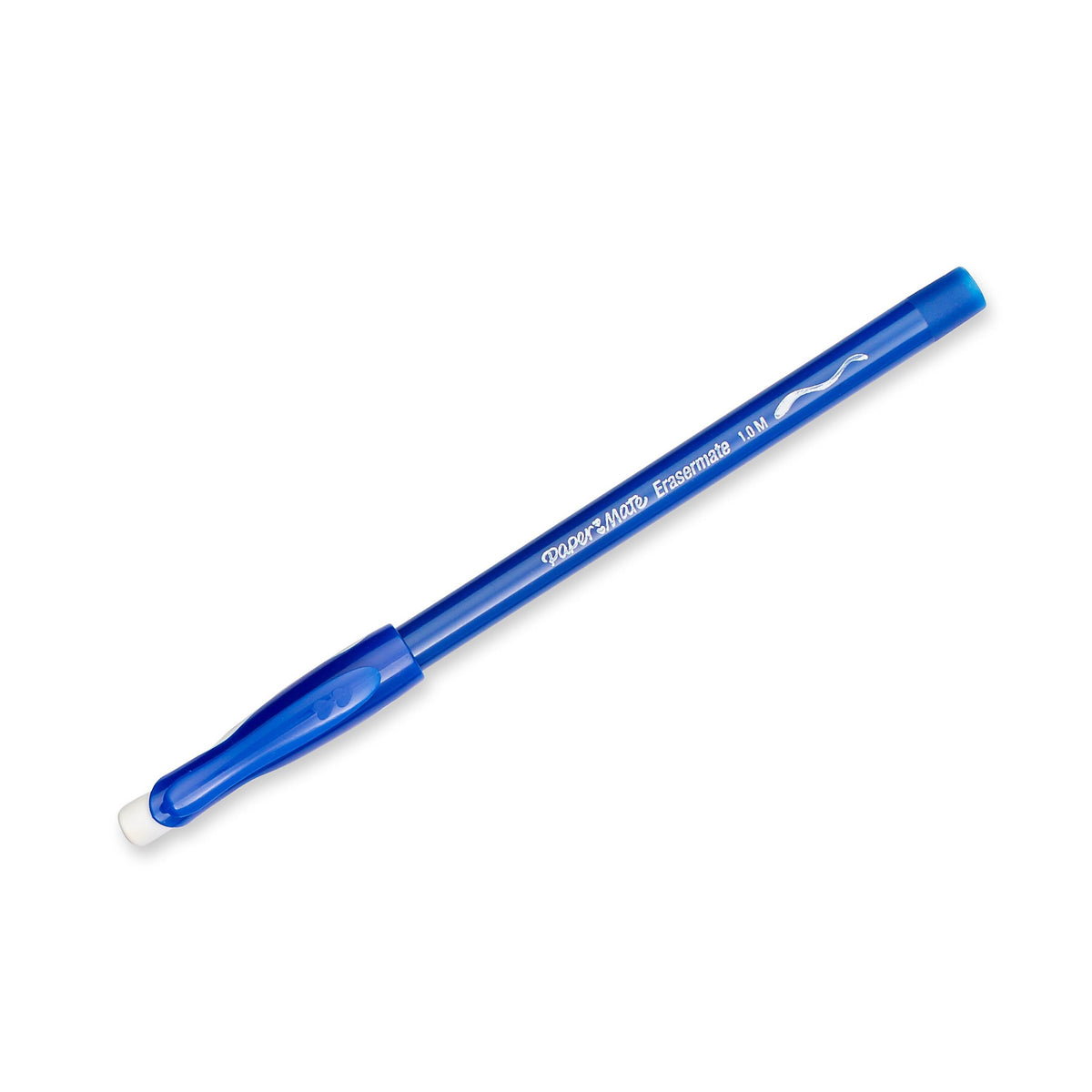 Paper Mate Eraser Mate Erasable Ballpoint Pen, Medium Point, Blue Ink, 5/Pack