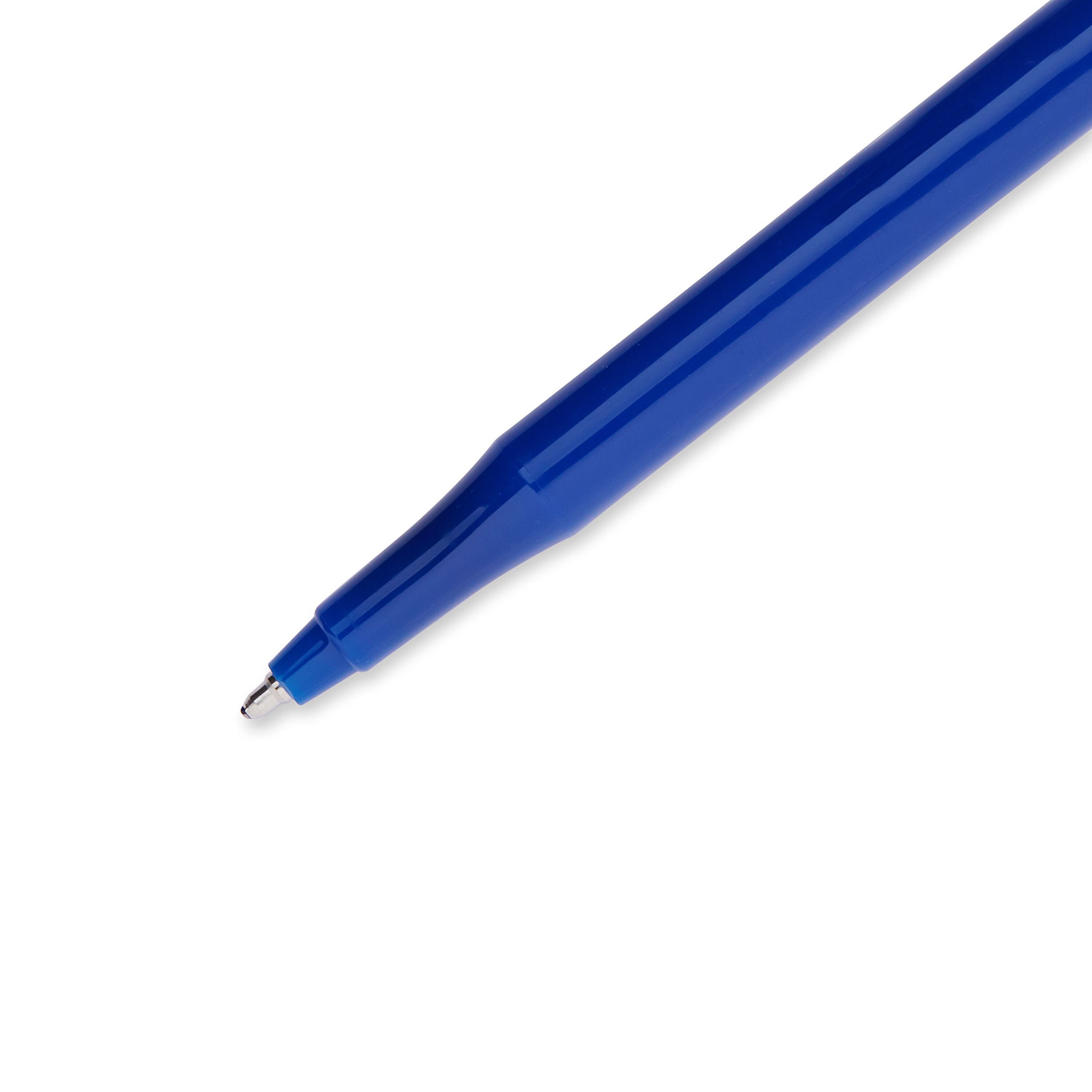 Paper Mate Eraser Mate Erasable Ballpoint Pen, Medium Point, Blue Ink, 5/Pack