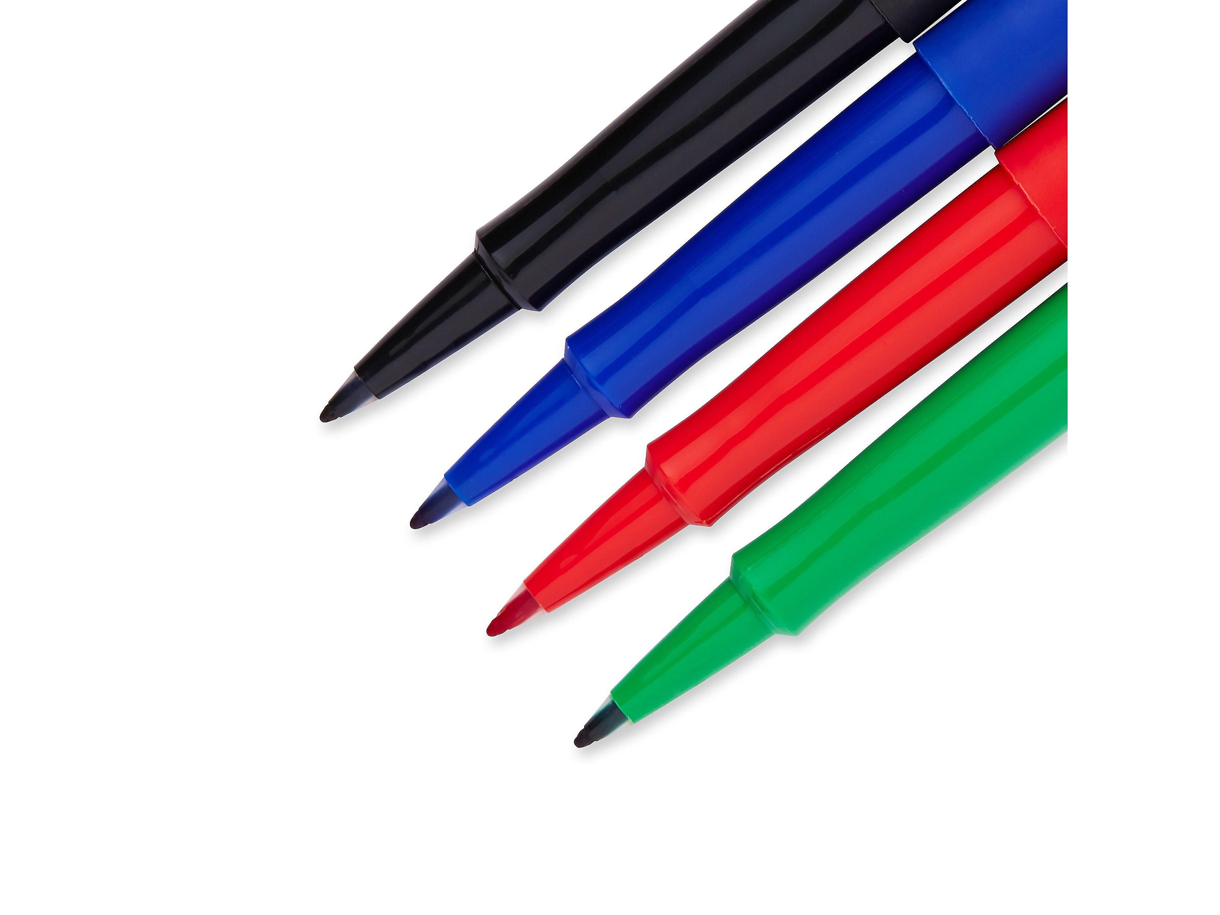 Paper Mate Flair Felt Pen, Medium Point, Assorted Ink, 4/Pack