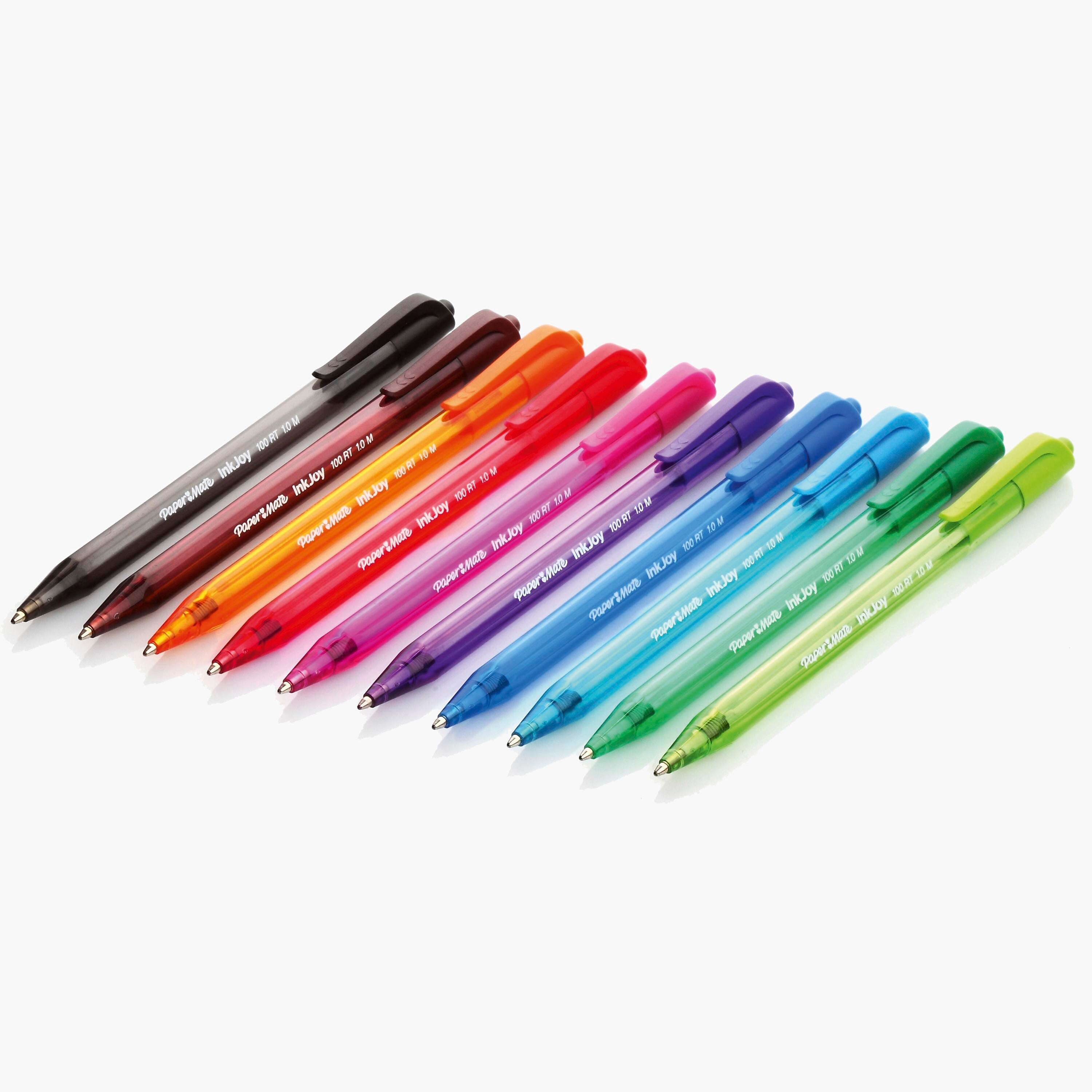 Paper Mate InkJoy 100 RT Retractable Ballpoint Pen, Medium Point, Assorted Ink, 20/Pack