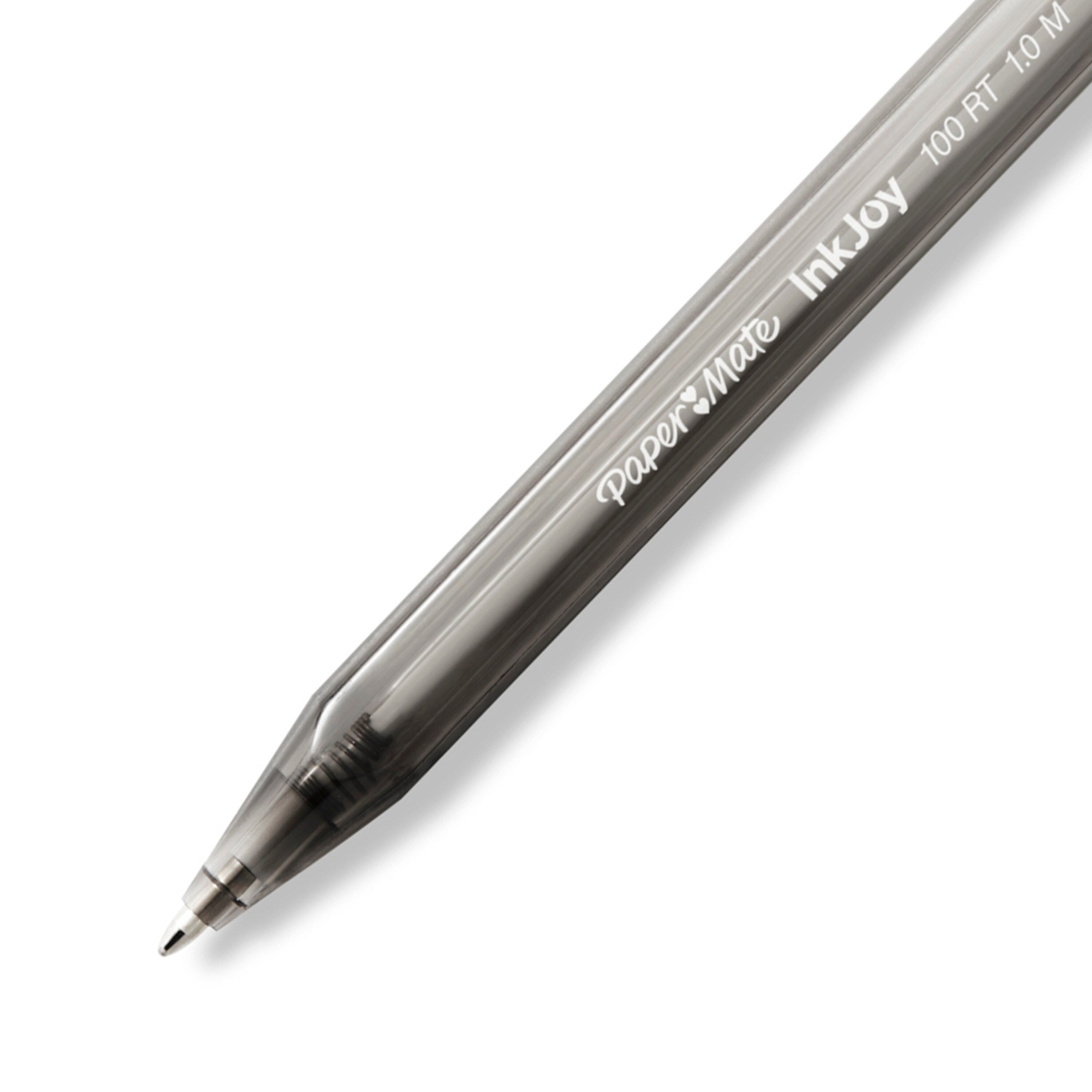Paper Mate InkJoy 100 RT Retractable Ballpoint Pen, Medium Point, Black Ink, 20/Pack
