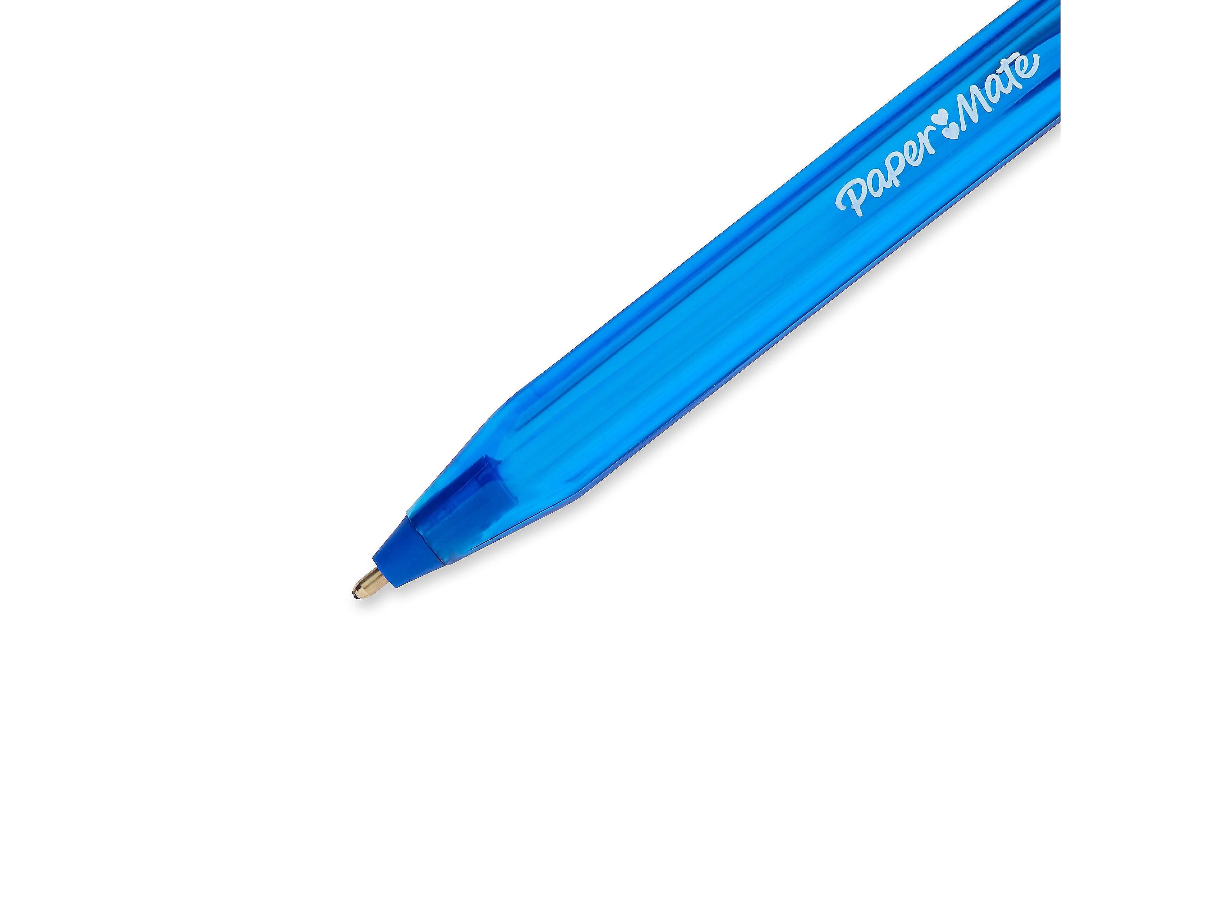 Paper Mate InkJoy 100 ST Ballpoint Pen, Medium Point, Blue Ink, Dozen
