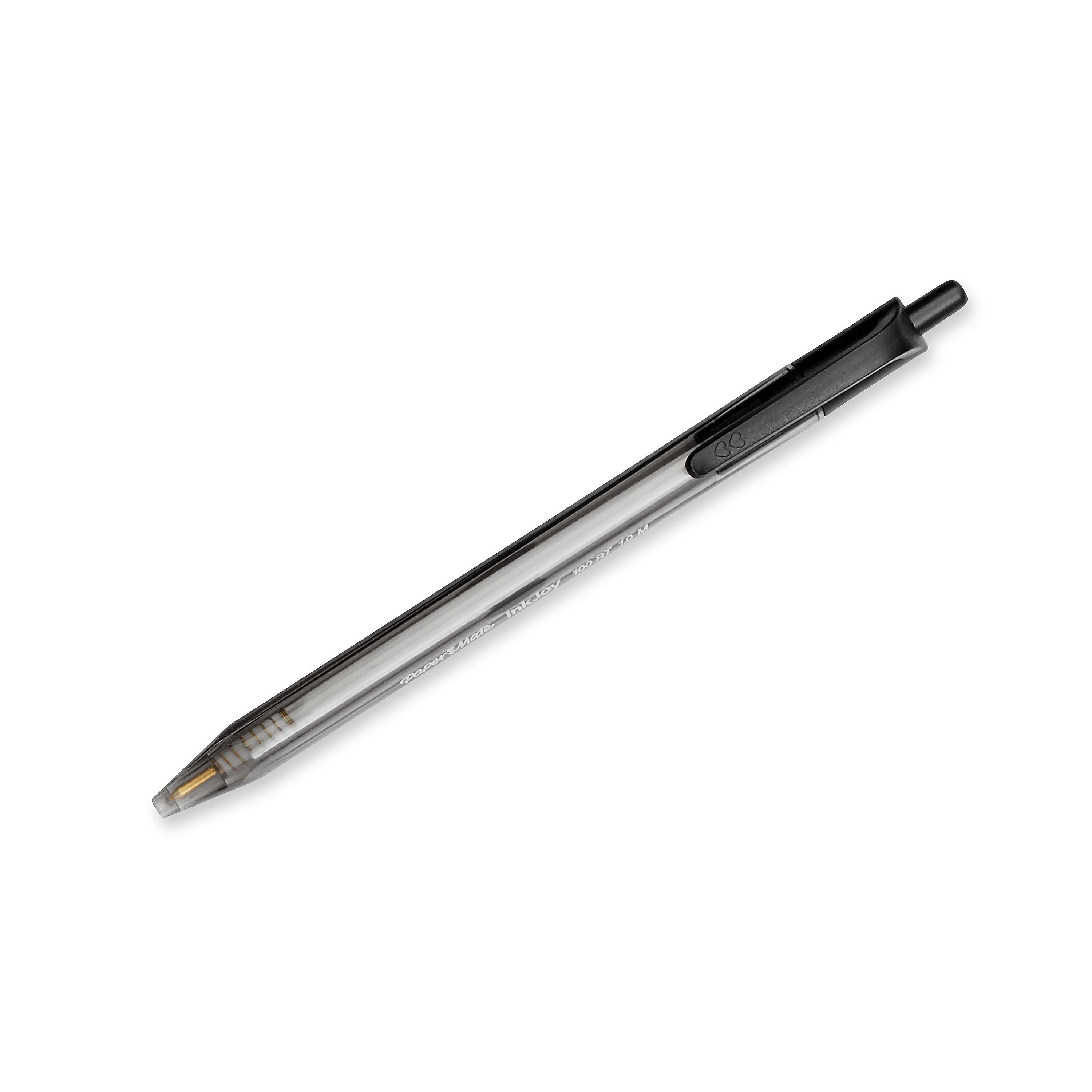 Paper Mate InkJoy 100RT Retractable Ballpoint Pen, Medium Point, Black Ink, Dozen