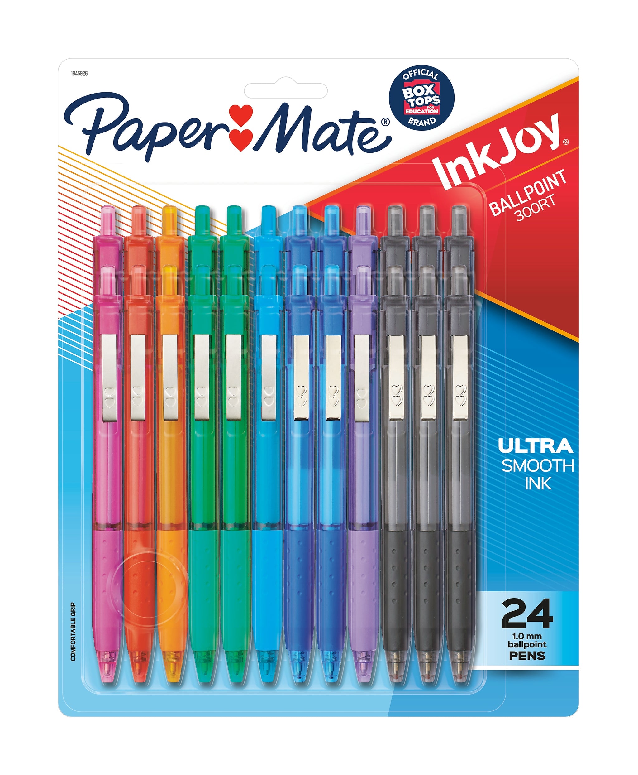 Paper Mate InkJoy 300 RT Retractable Ballpoint Pen, Medium Point, Assorted Ink, 24/Pack