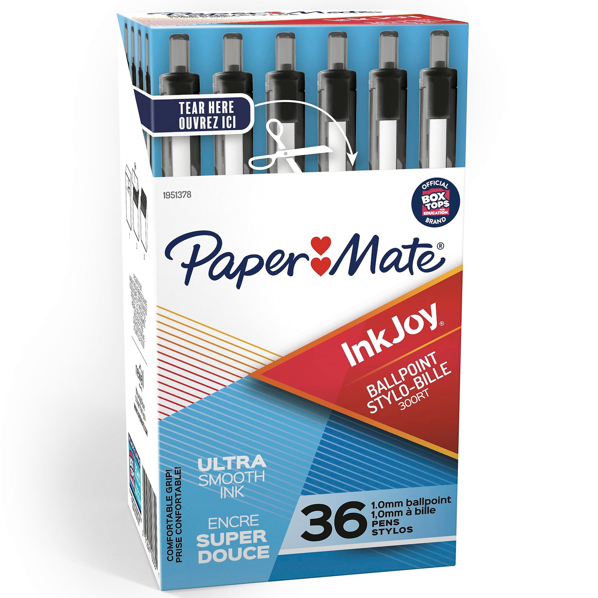 Paper Mate InkJoy 300 RT Retractable Ballpoint Pen, Medium Point, Black Ink, 36/Pack