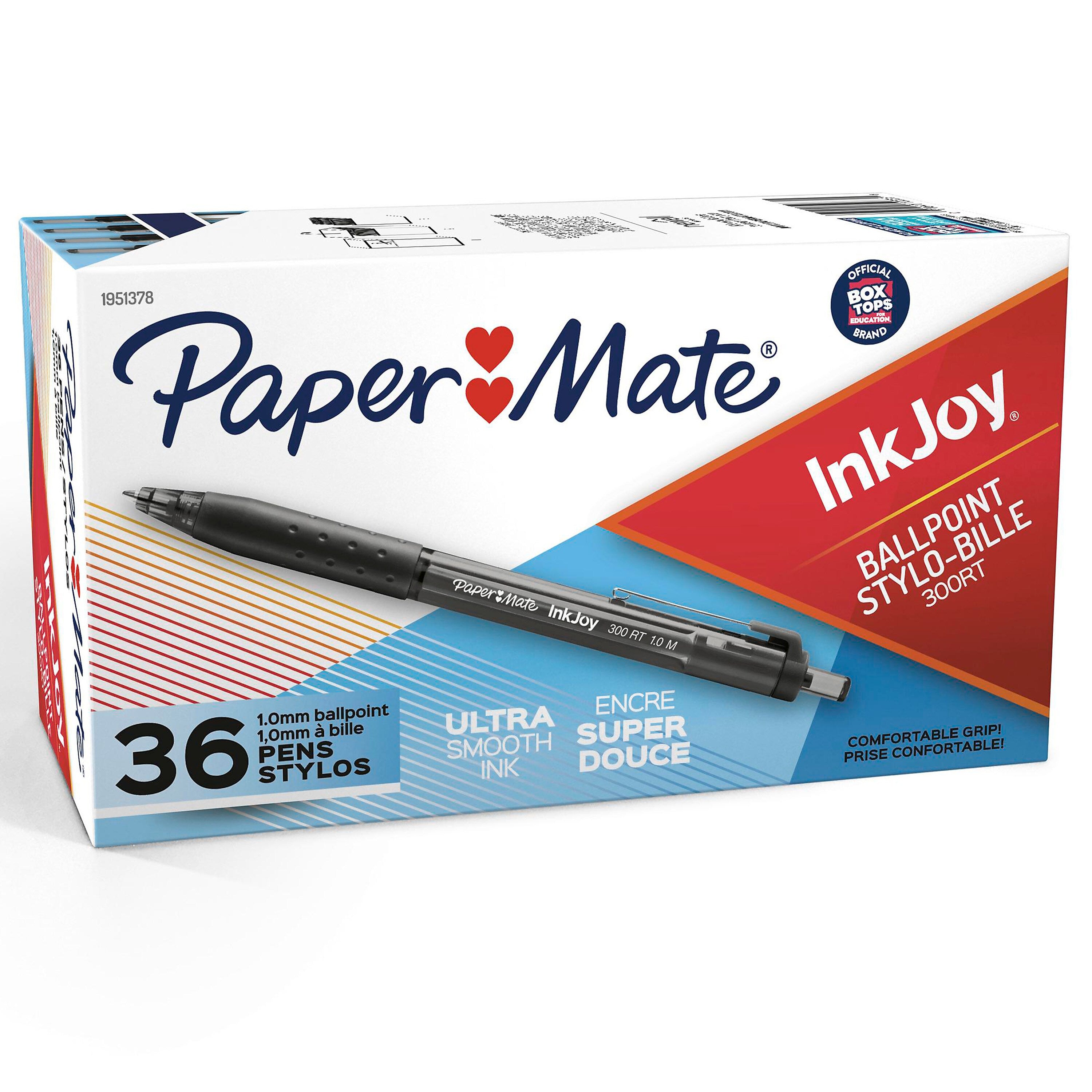 Paper Mate InkJoy 300 RT Retractable Ballpoint Pen, Medium Point, Black Ink, 36/Pack