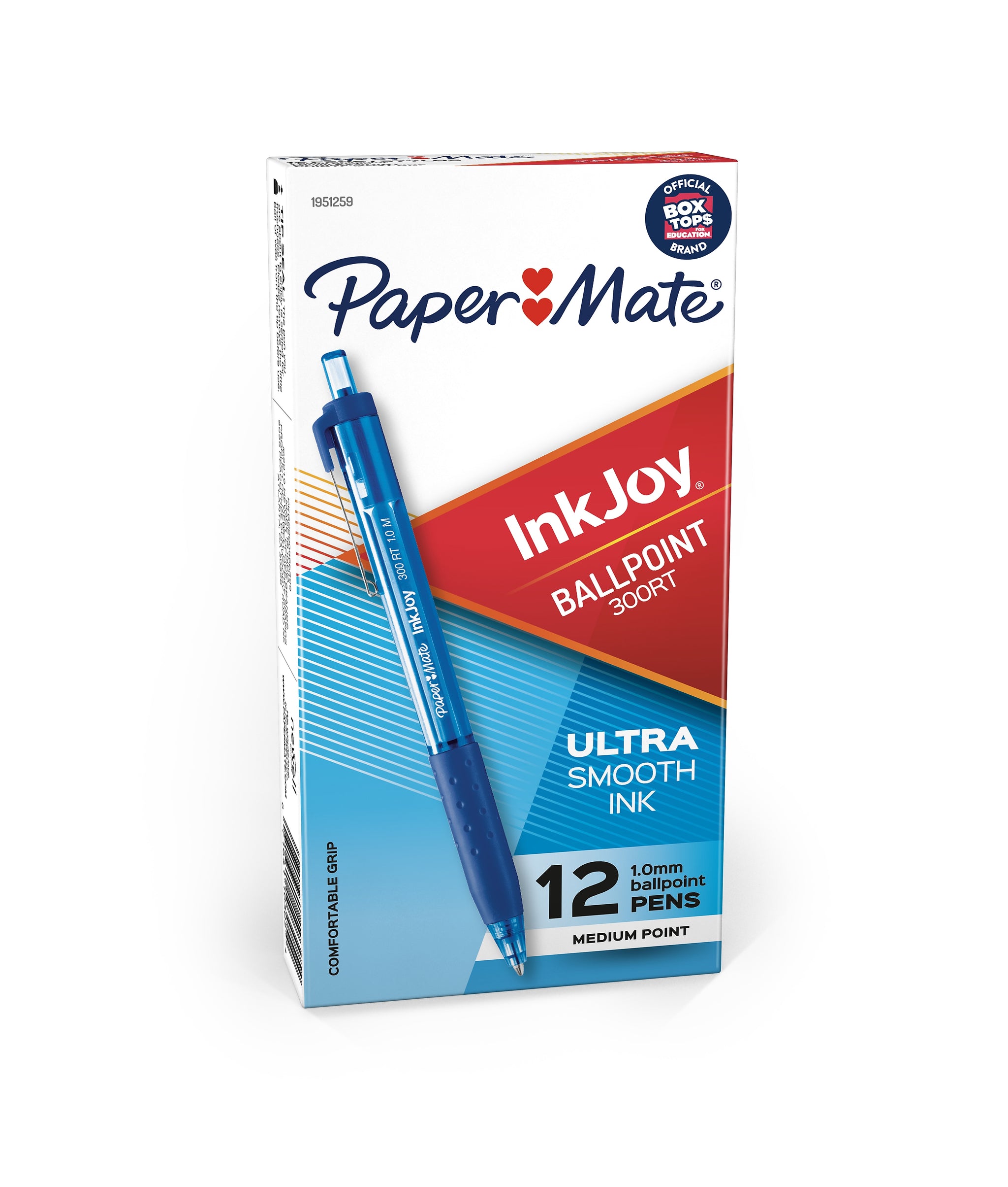 Paper Mate InkJoy 300 RT Retractable Ballpoint Pen, Medium Point, Blue Ink, Dozen