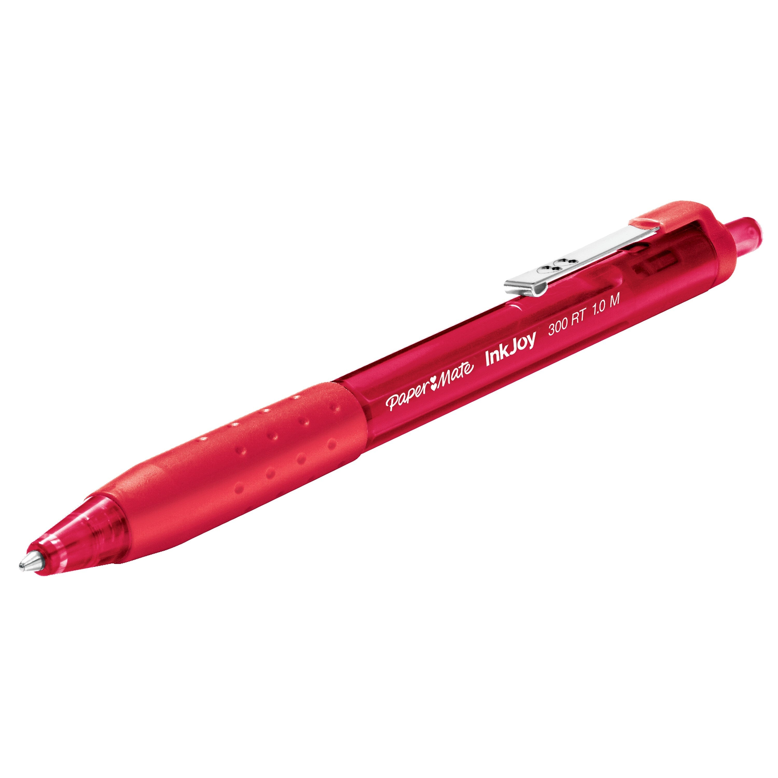 Paper Mate InkJoy 300 RT Retractable Ballpoint Pen, Medium Point, Red Ink, Dozen