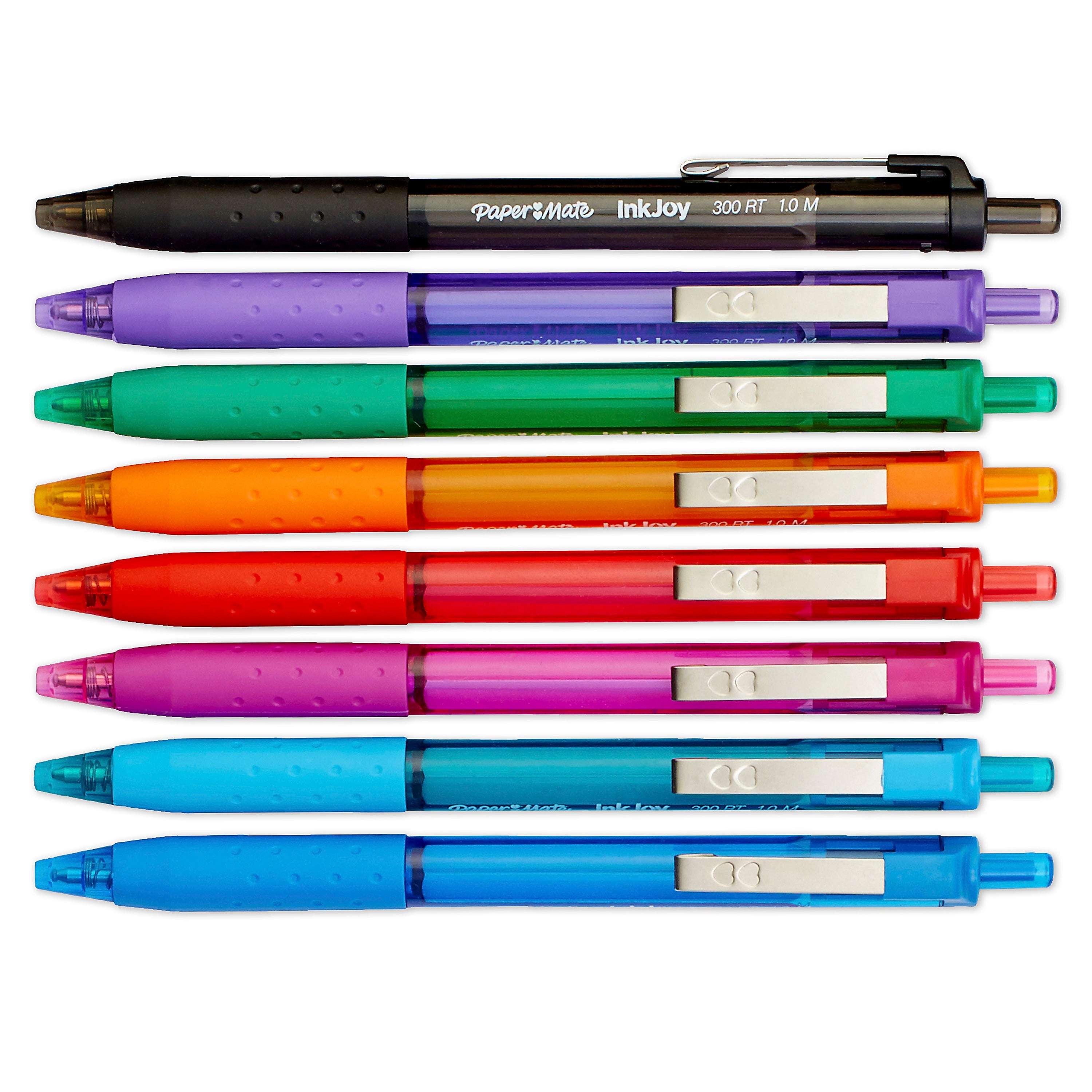 Paper Mate InkJoy 300RT Retractable Ballpoint Pen, Medium Point, Assorted Ink, 8/Pack