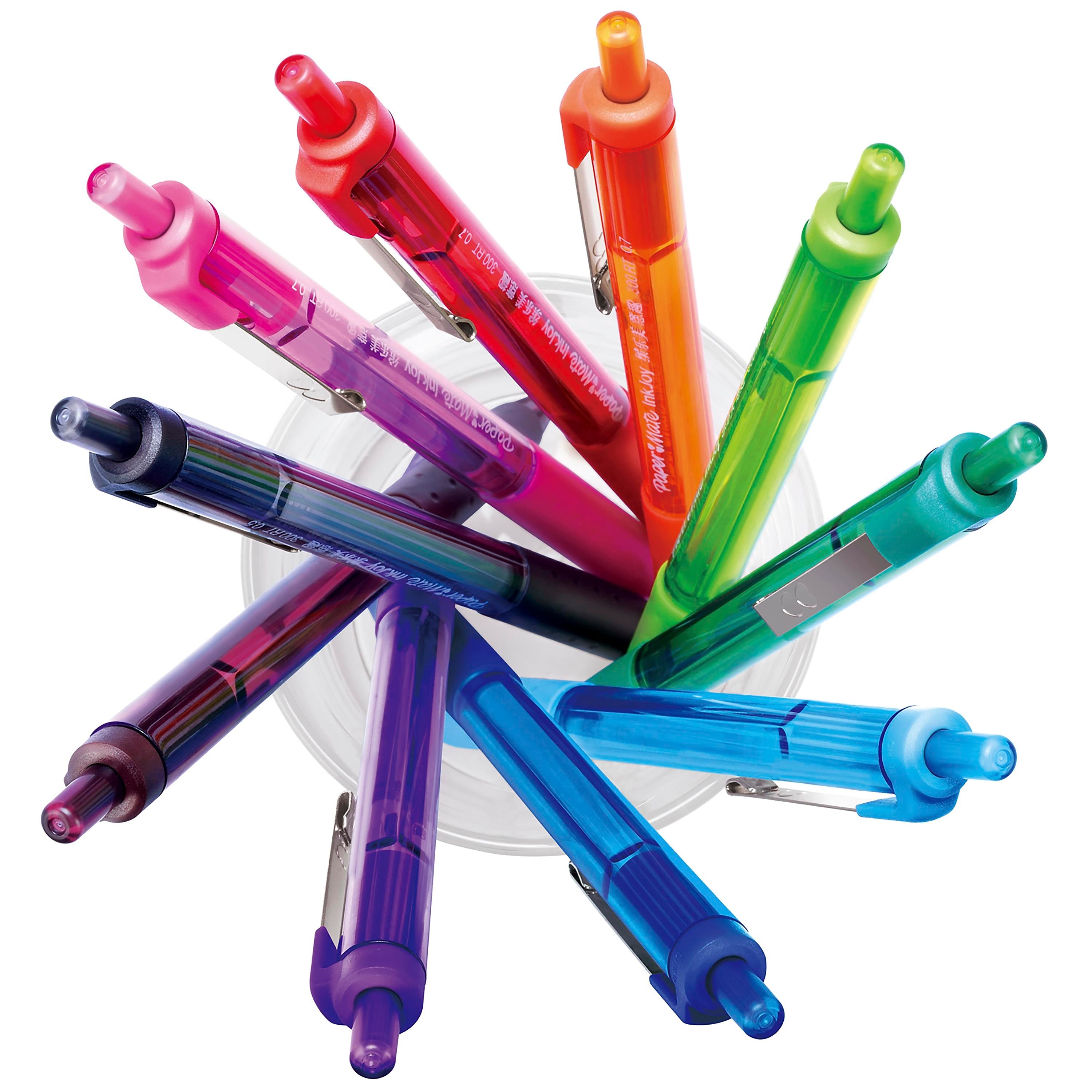 Paper Mate InkJoy 300RT Retractable Ballpoint Pen, Medium Point, Assorted Ink, 8/Pack
