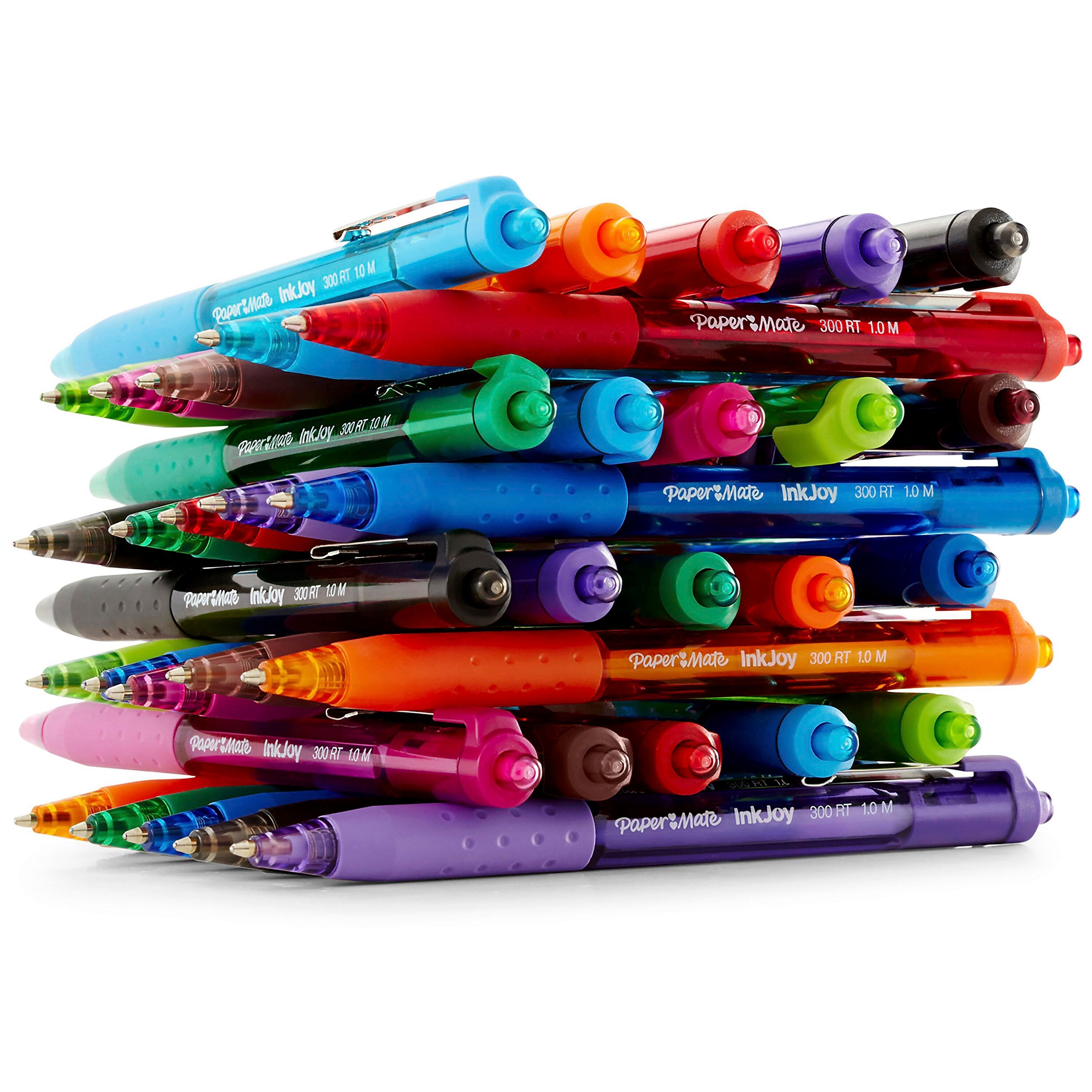 Paper Mate InkJoy 300RT Retractable Ballpoint Pen, Medium Point, Black Ink, 8/Pack