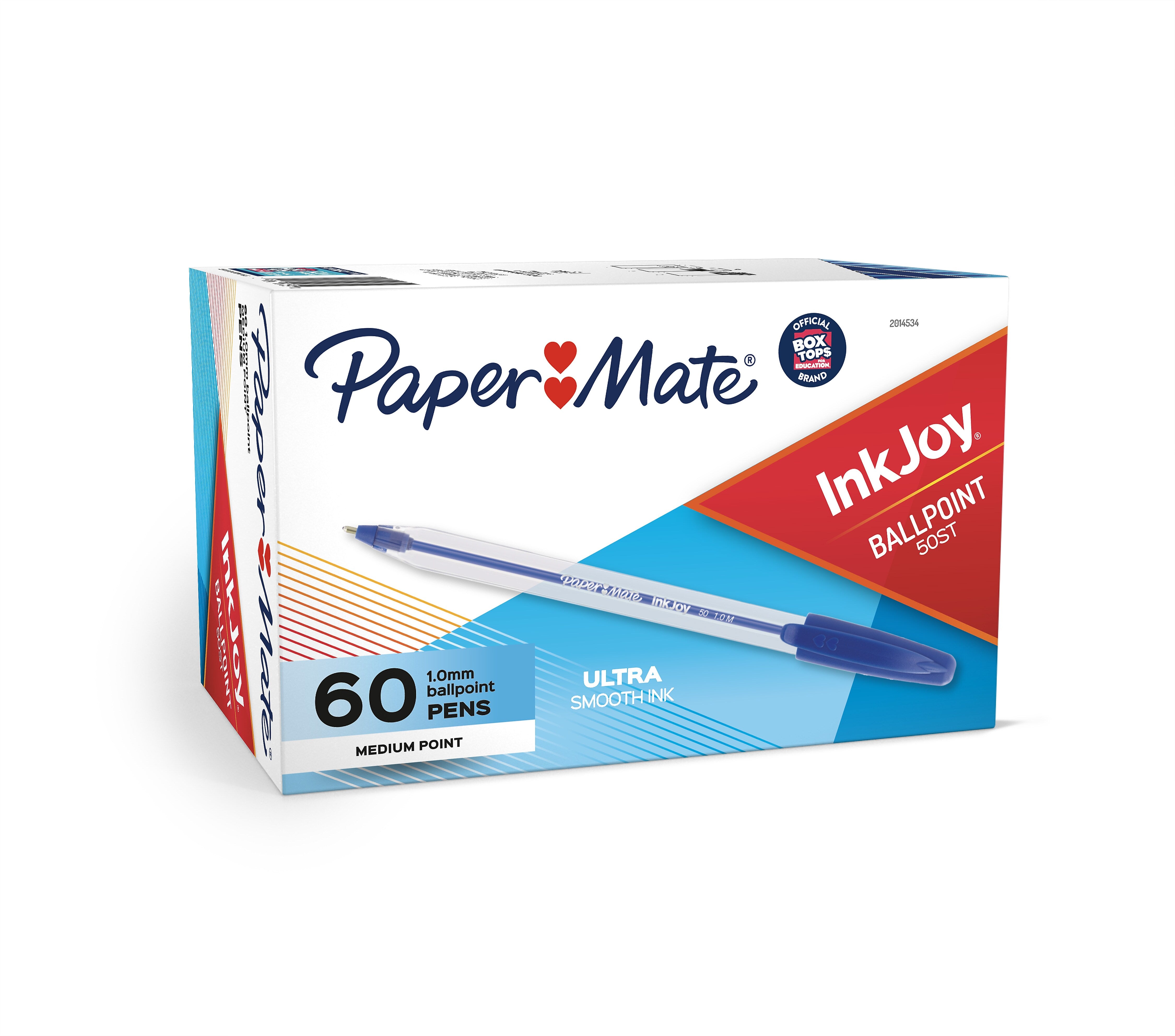 Paper Mate InkJoy 50ST Ballpoint Pen, Medium Point, Blue Ink, 60/Pack