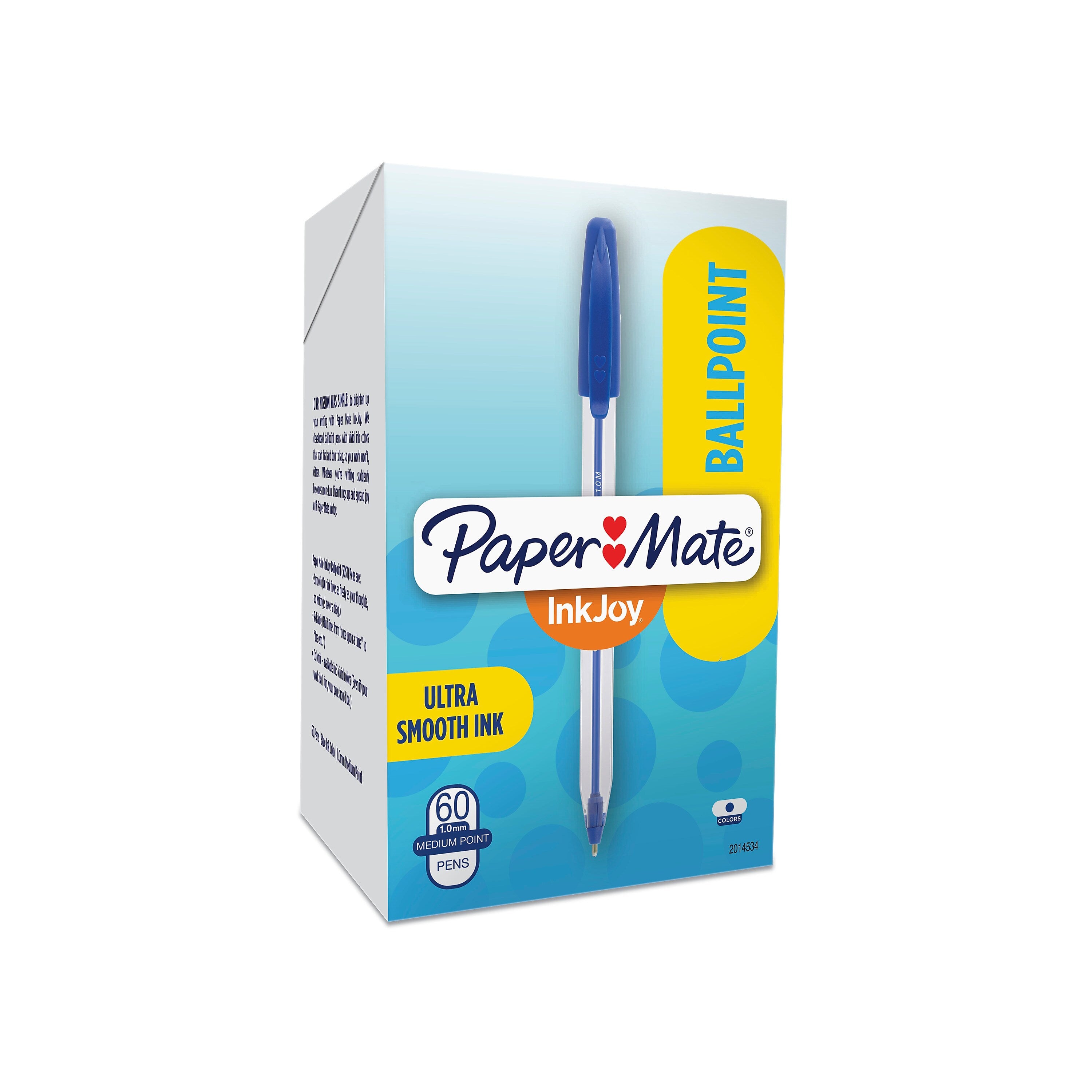 Paper Mate InkJoy 50ST Ballpoint Pen, Medium Point, Blue Ink, 60/Pack