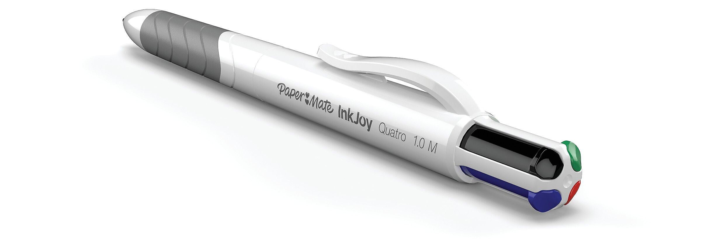 Paper Mate InkJoy Quatro Retractable Ballpoint Pen, Medium Point, Assorted Ink, 3/Pack