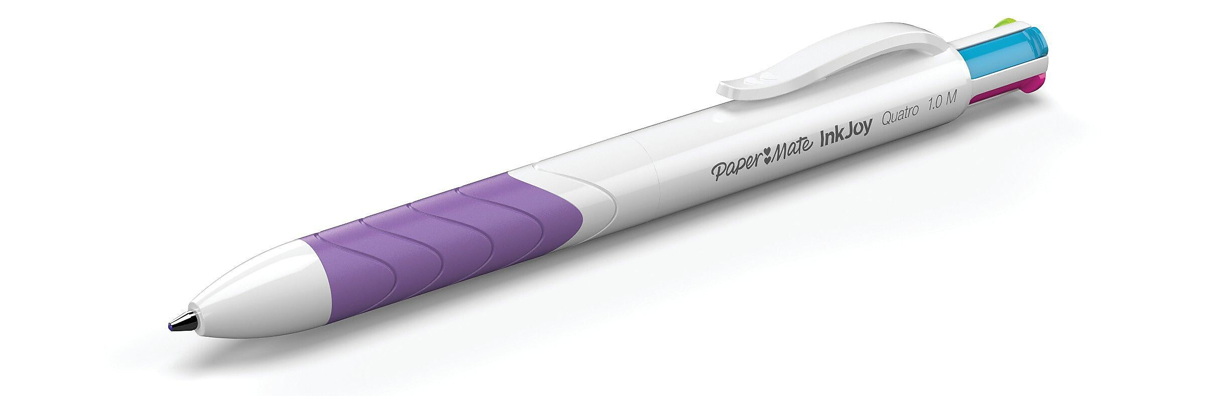 Paper Mate InkJoy Quatro Retractable Ballpoint Pen, Medium Point, Assorted Ink, 3/Pack