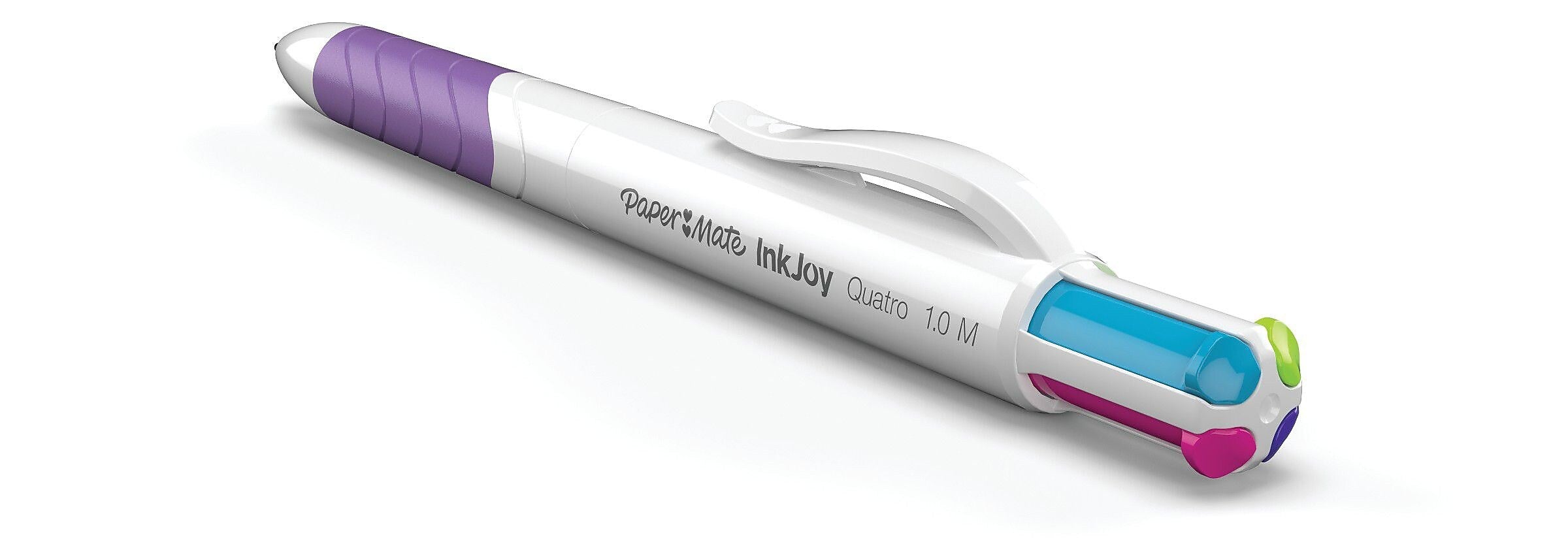 Paper Mate InkJoy Quatro Retractable Ballpoint Pen, Medium Point, Assorted Ink, 3/Pack