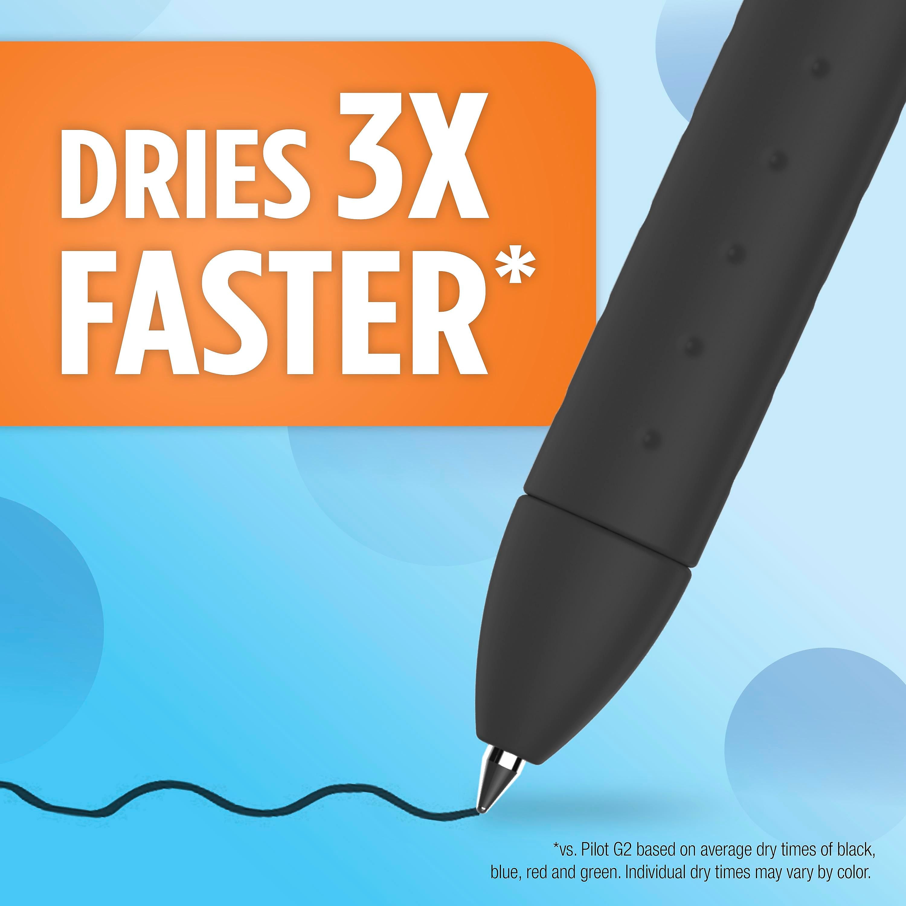 Paper Mate InkJoy Retractable Gel Pen, Fine Point, Black Ink, Dozen