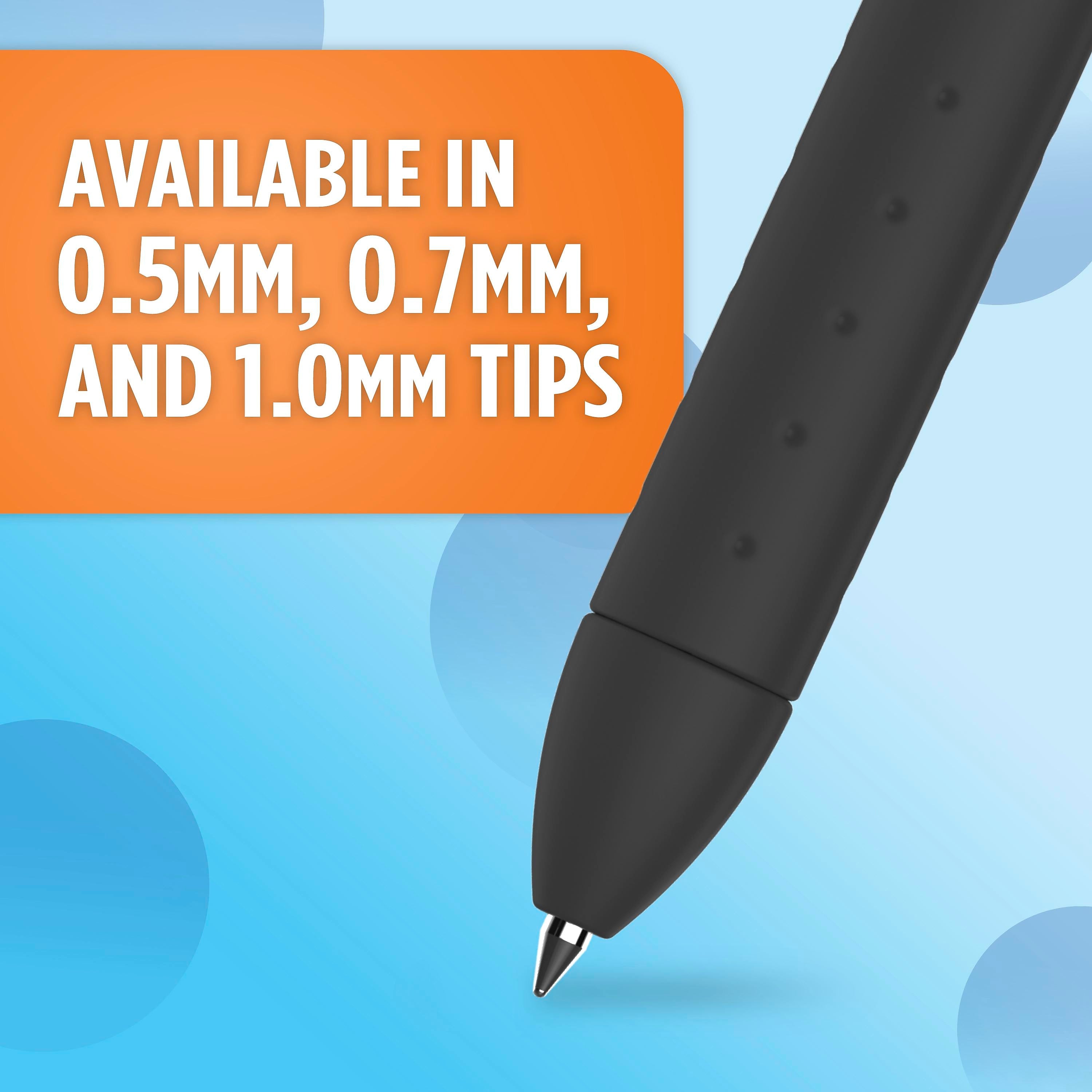 Paper Mate InkJoy Retractable Gel Pen, Fine Point, Black Ink, Dozen