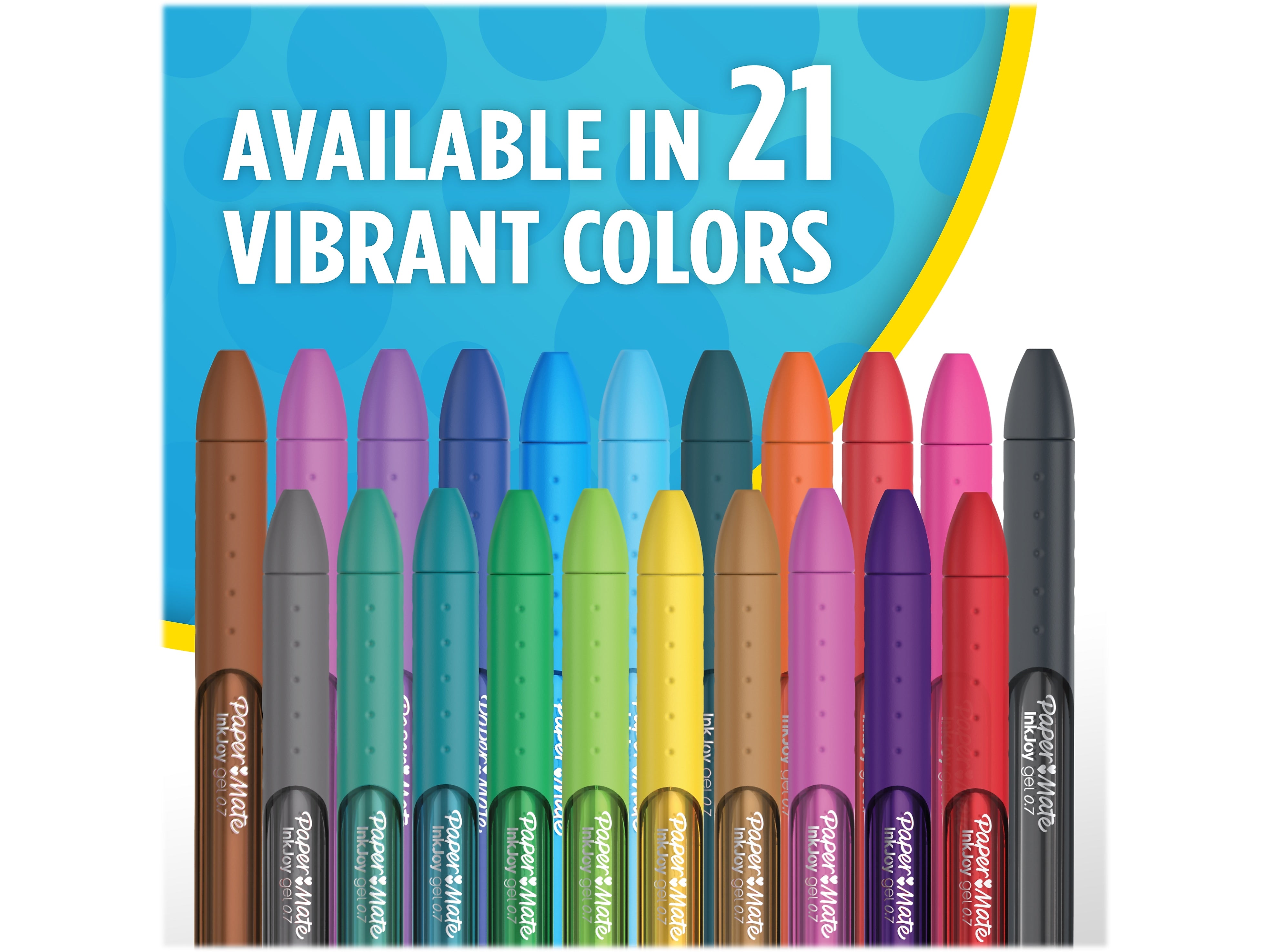 Paper Mate InkJoy Retractable Gel Pen, Medium Point, 0.7mm, Assorted Ink, 22/Pack