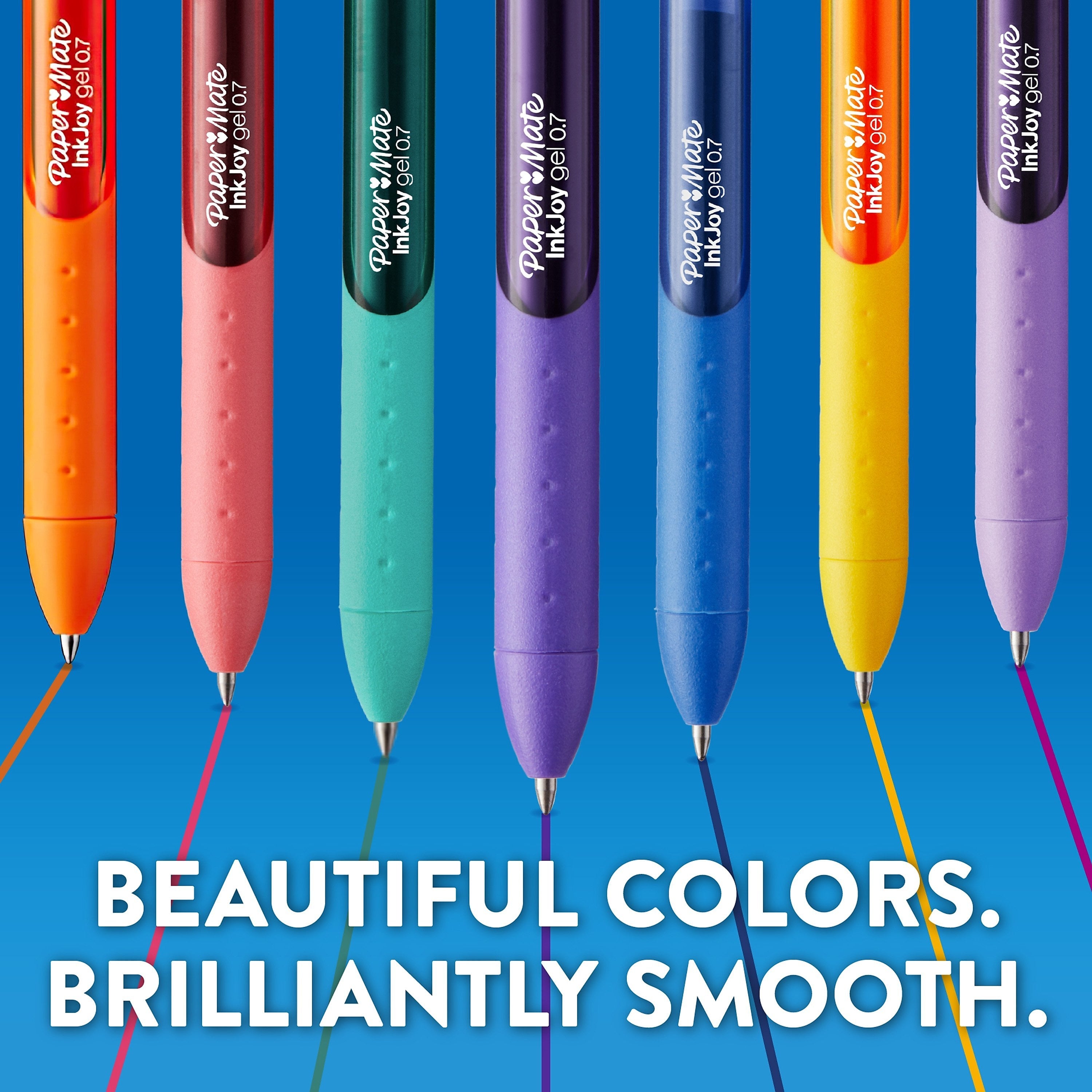 Paper Mate InkJoy Retractable Gel Pen, Medium Point, 0.7mm, Assorted Ink, 30/Pack