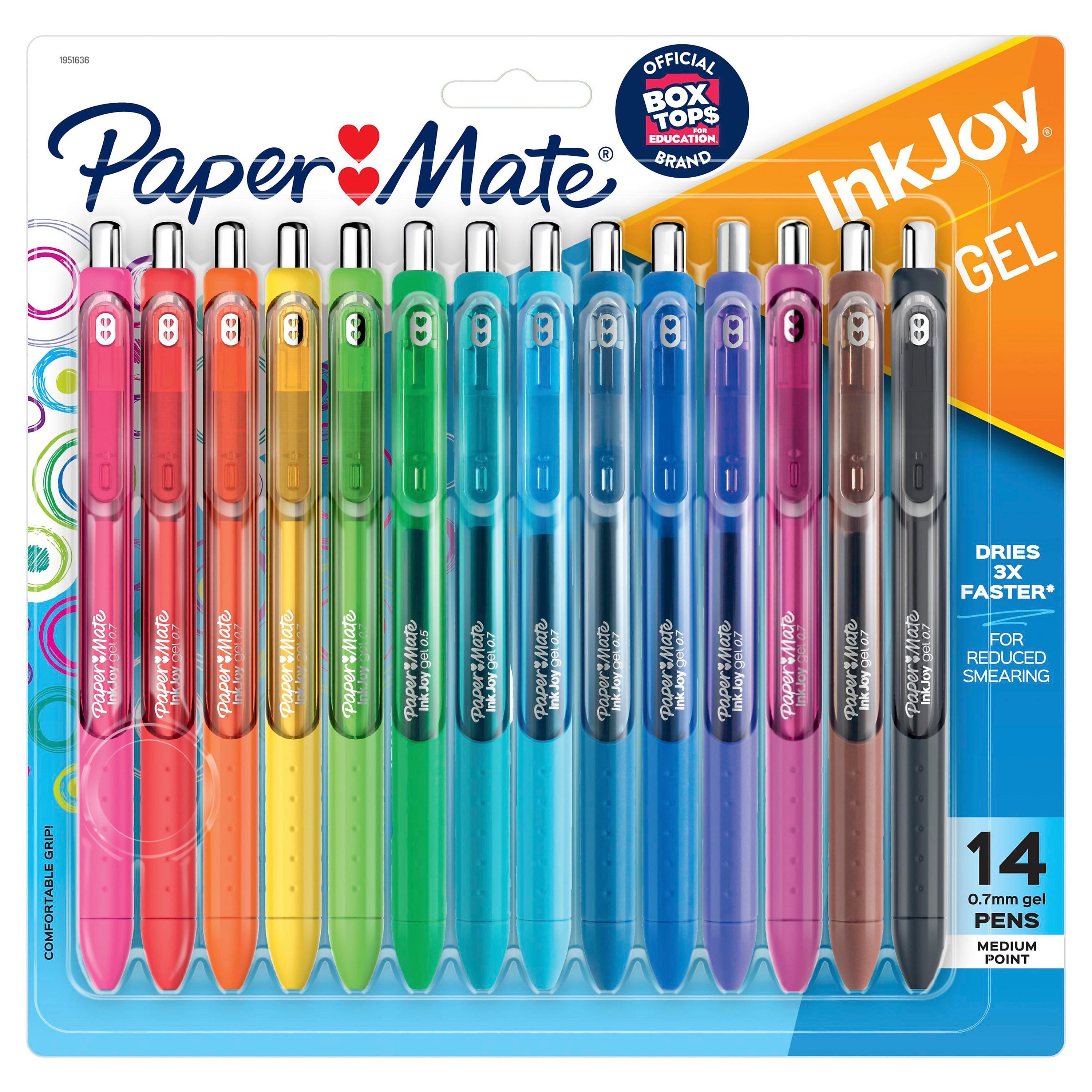 Paper Mate InkJoy Retractable Gel Pen, Medium Point, Assorted Ink, 14/Pack