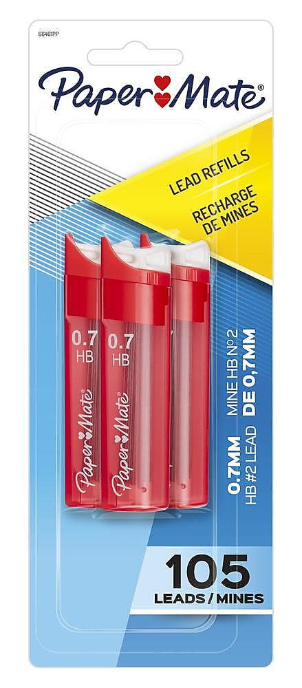 Paper Mate Lead Refill, 0.7mm, 35/Leads, 3/Pack