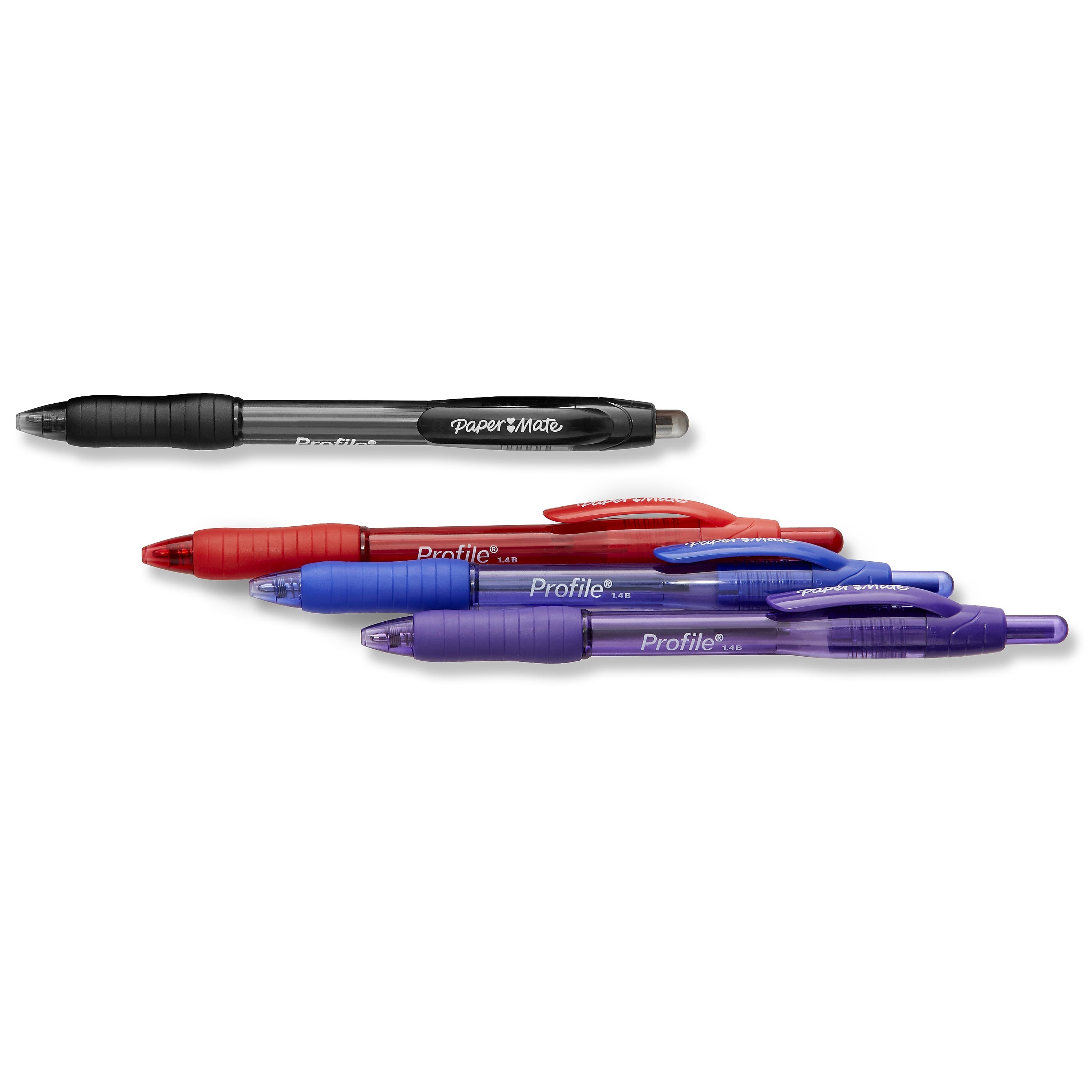Paper Mate Profile Retractable Ballpoint Pen, Bold Point, Assorted Ink, 4/Pack
