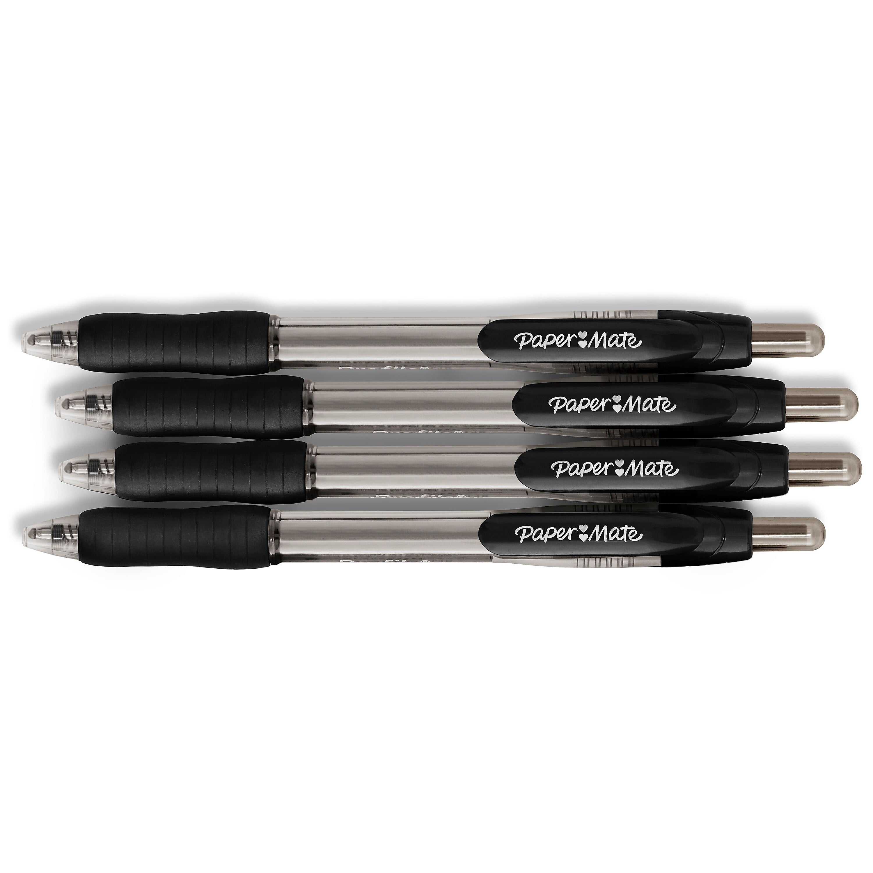 Paper Mate Profile Retractable Ballpoint Pen, Bold Point, Black Ink, 4/Pack