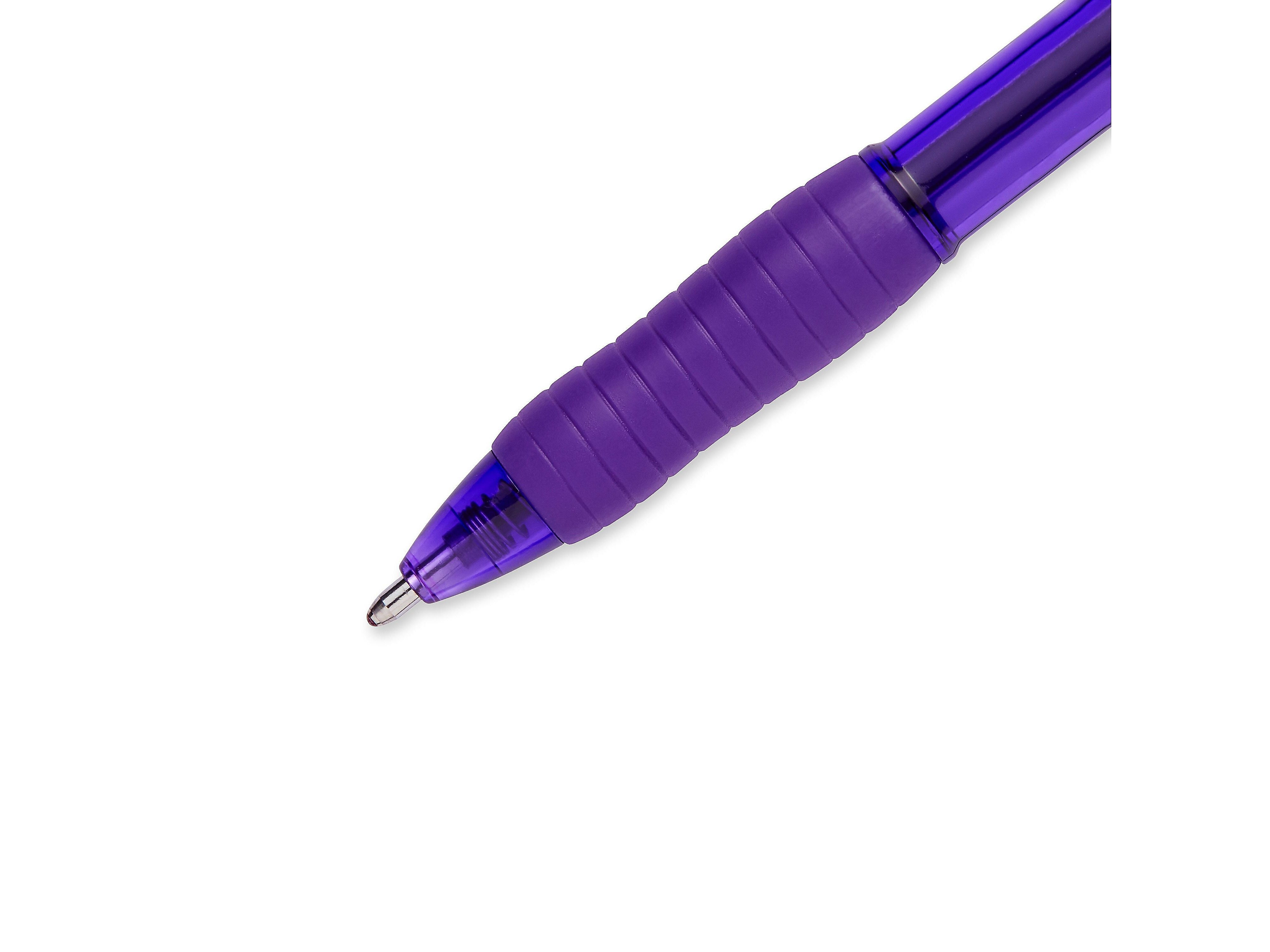 Paper Mate Profile Retractable Ballpoint Pen, Bold Point, Purple Ink, Dozen