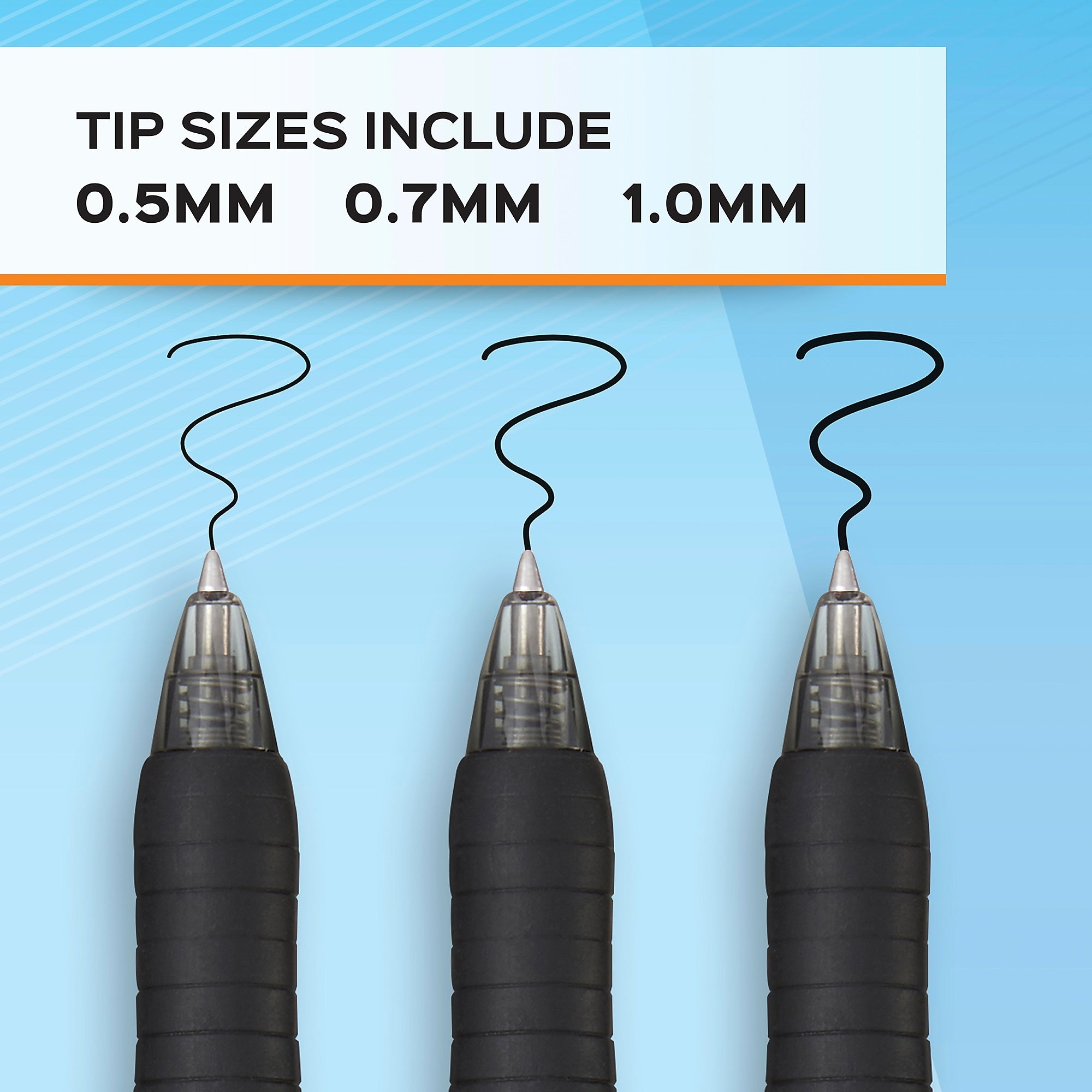 Paper Mate Profile Retractable Gel Pen, Bold Point, Black Ink, Dozen