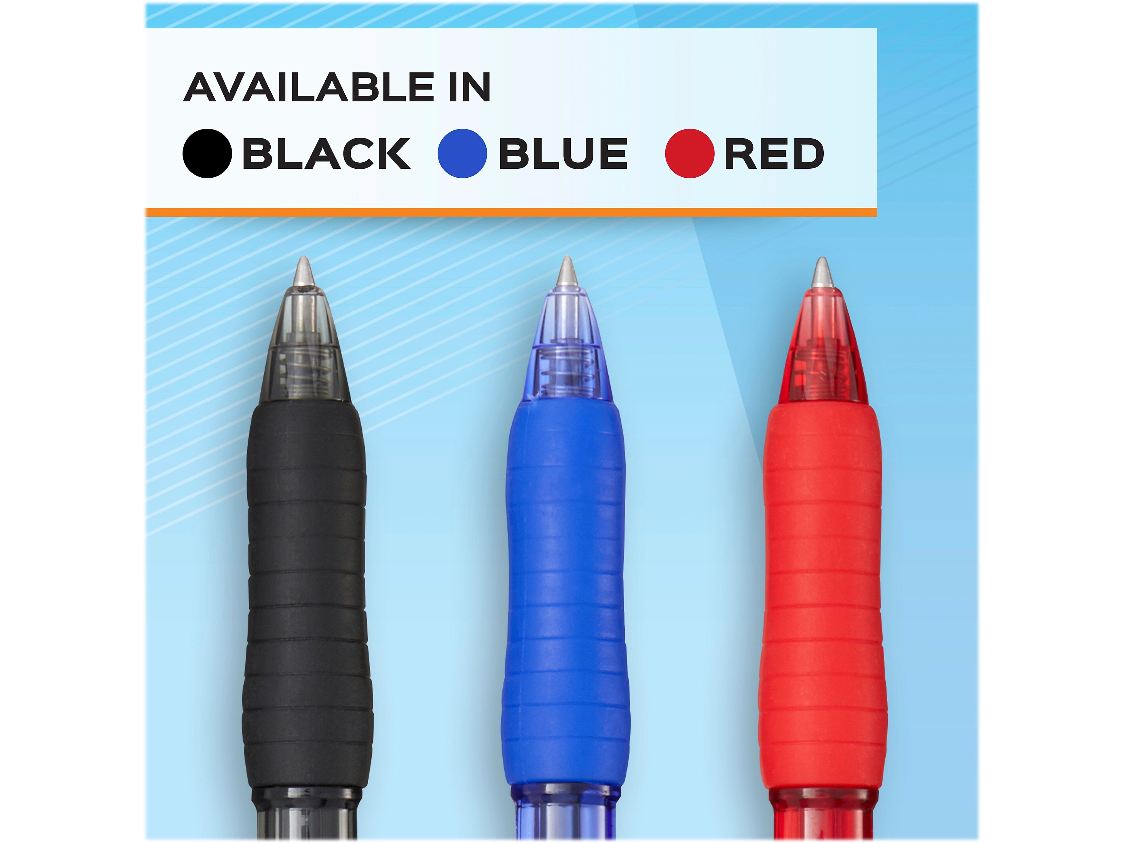 Paper Mate Profile Retractable Gel Pen, Bold Point, Blue Ink, Dozen